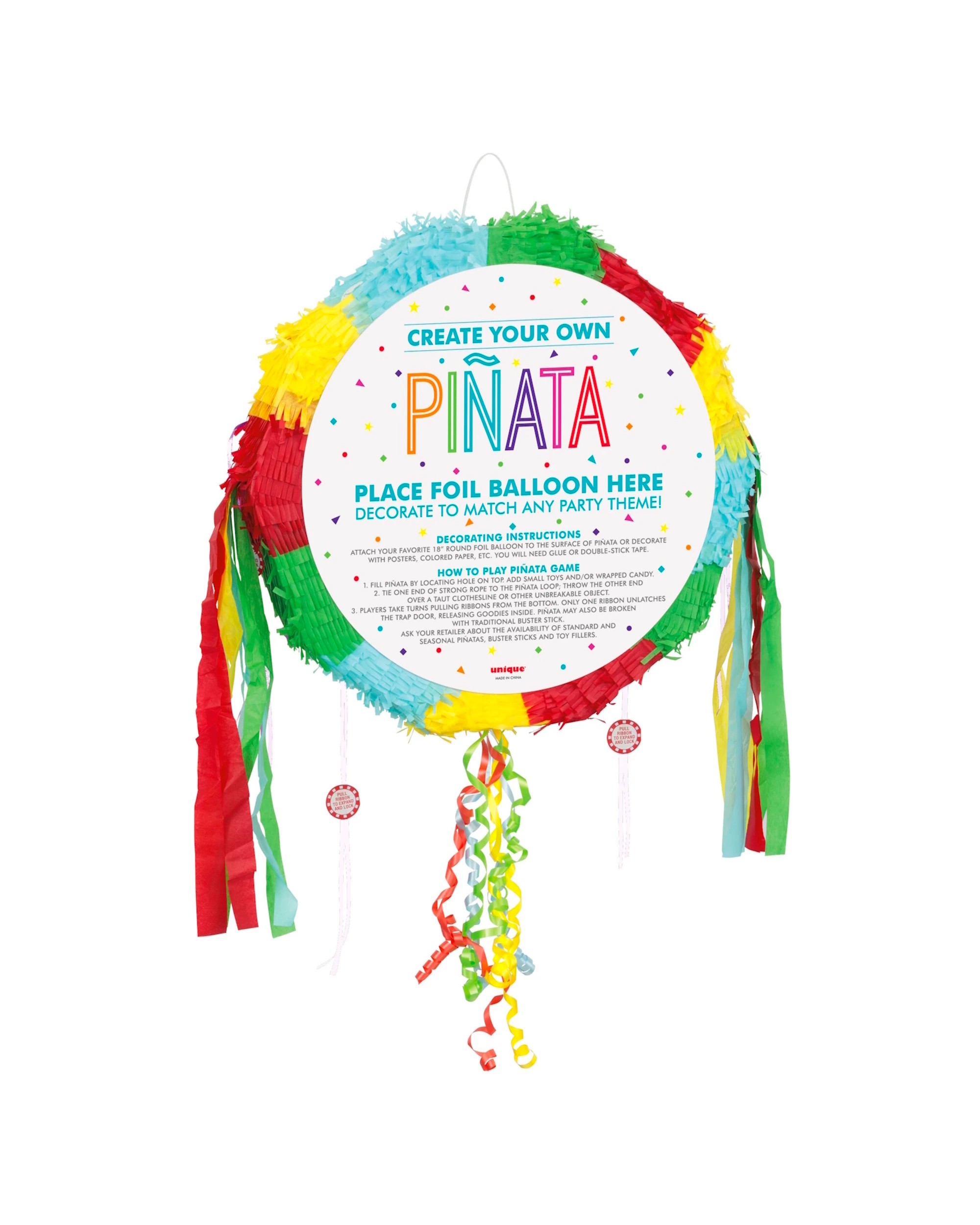 1 Unique Create Your Own Pull String Pinata, 1 of 1