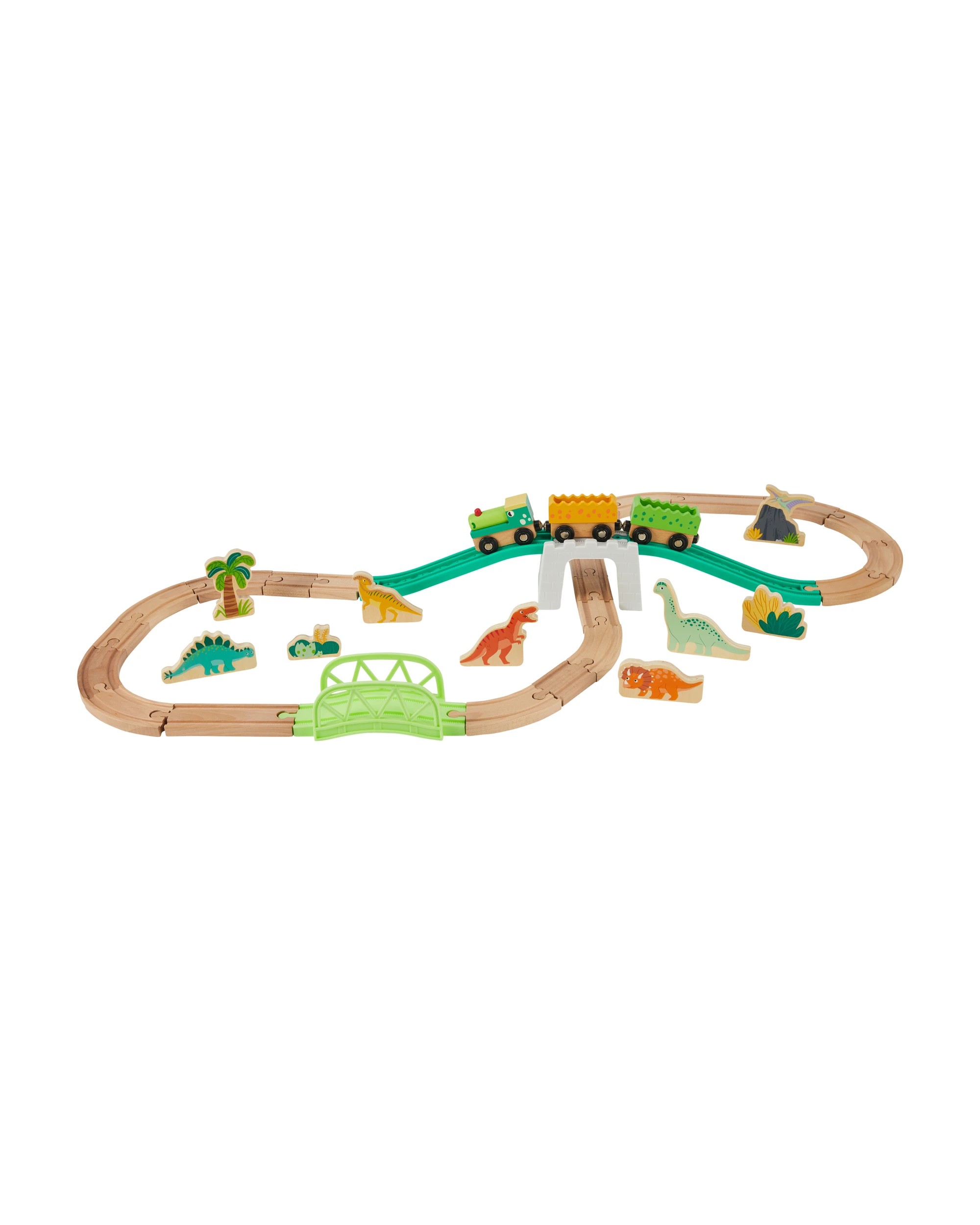 2 38 Piece Wooden Dino Train Set, 2 of 9