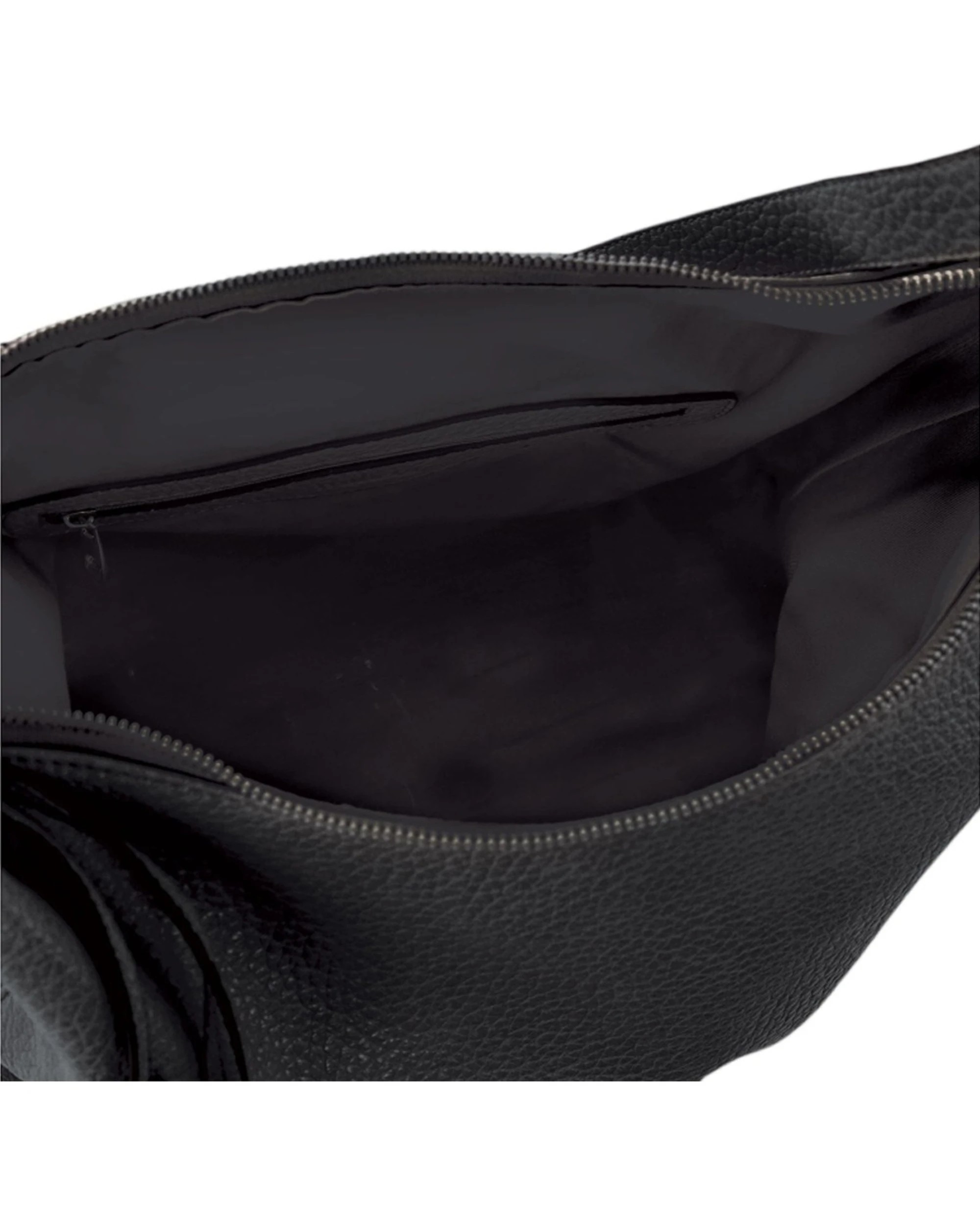 2 Milleni Vegan Leather Shoulder Bag W/ Adjustable Strap Laptop Compatibility Hardware Finish - Black, 2 of 4