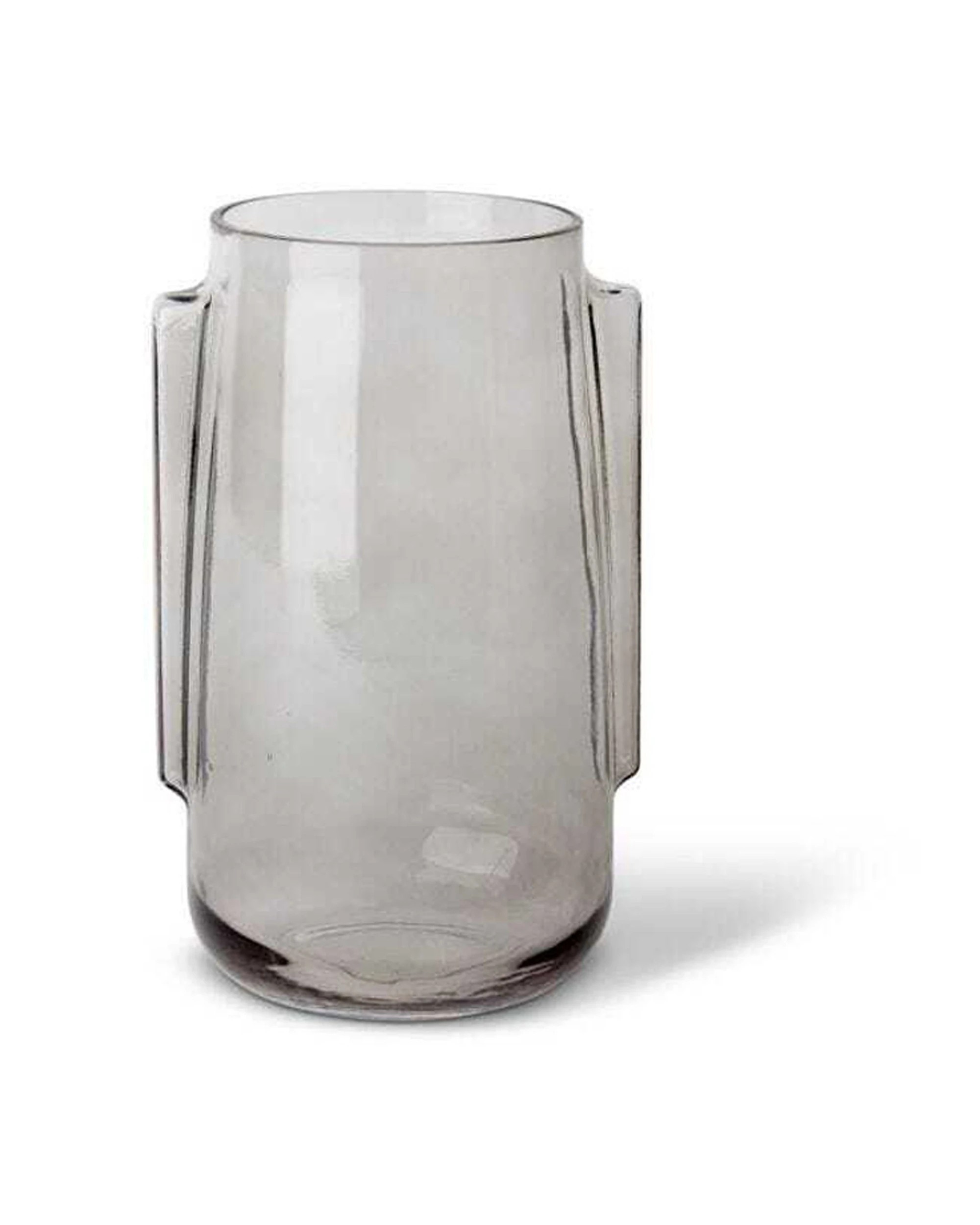 1 Elme Living Koami 28cm Glass Tall Flower Vase Smoky Grey Decorative Home Display - Grey, 1 of 3