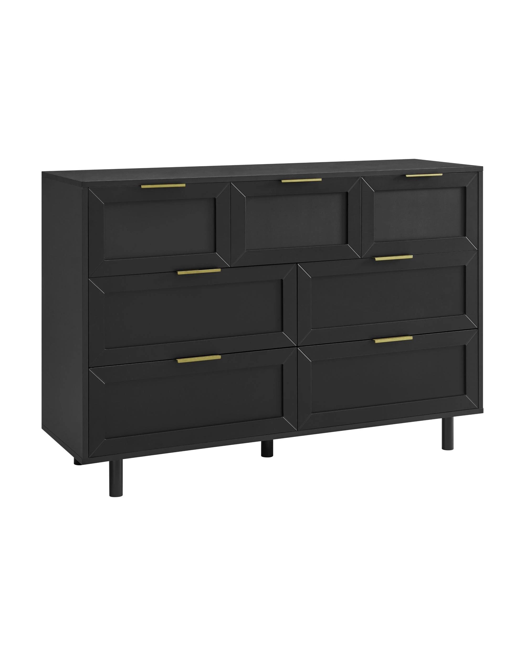 1 Kodu Tallboy Dresser Chest 7 Drawers - Black, 1 of 10