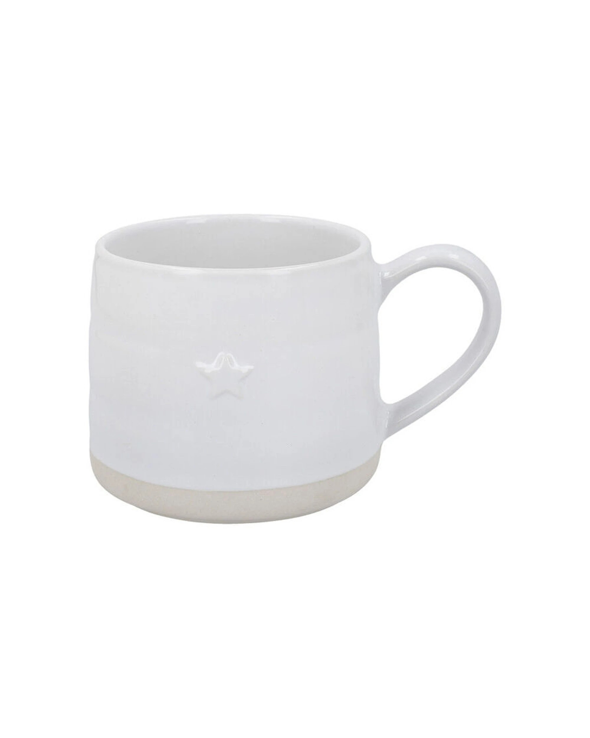 4 Mikasa Farmhouse 2pc Star Stoneware Mugs Set 380ml Durable Glossy Finish - White, 4 of 7