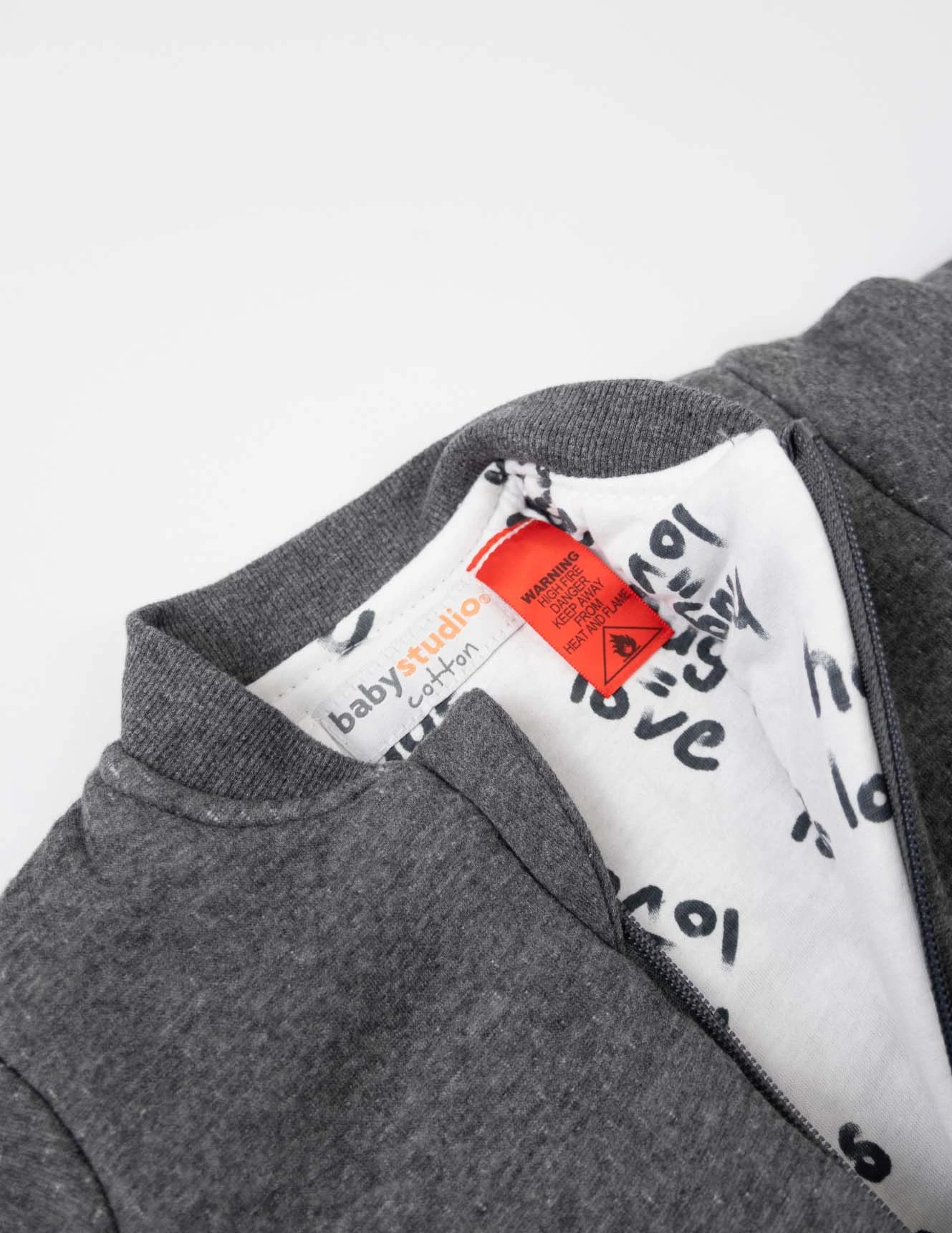 2 Babystudio Warmies Cotton With Arms And Legs 3.0tog Hugs Equals Love  (12-24 Months) | Babystudio
 - White, 2 of 3