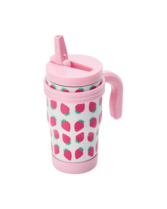 380ml Strawberry Tumbler with Handle