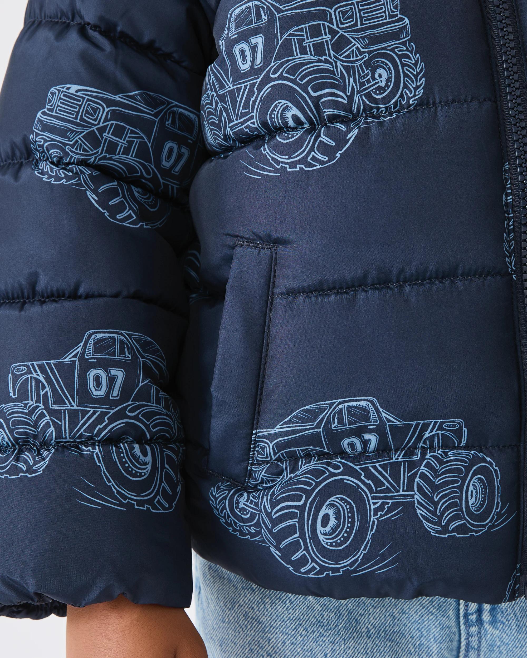 5 Printed Puffer Jacket Nvy Truck, 5 of 7