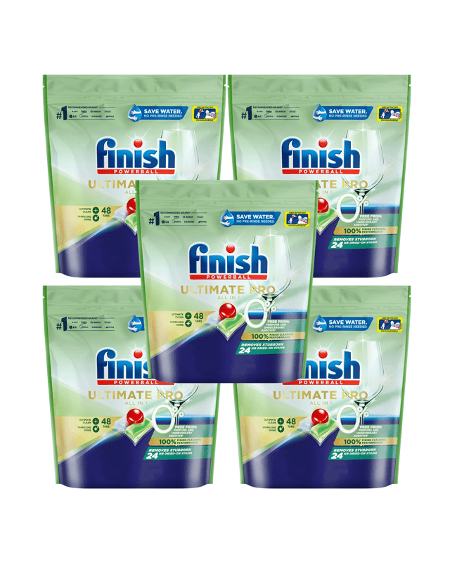 Finish Powerball Ultimate Pro All In 1 0% Dishwashing Tablets 48 Pac
