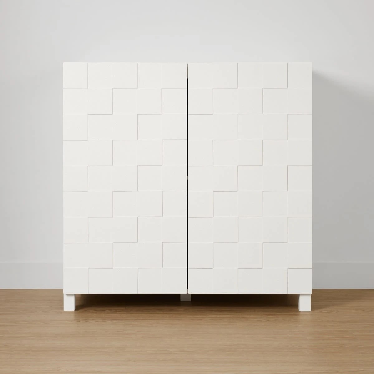 3 Chase Check 2 Doors Cabinet - White, 3 of 9