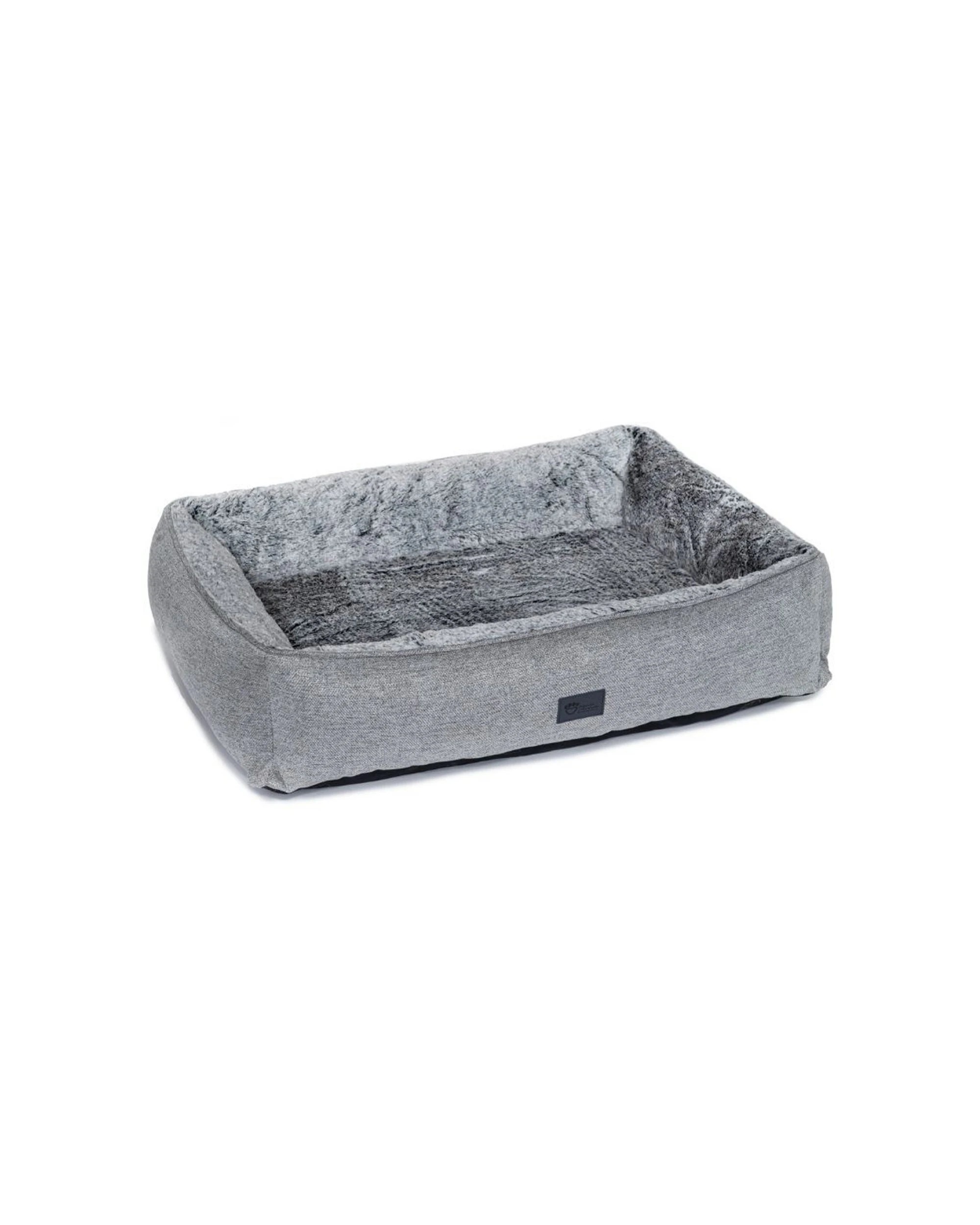 1 Superior Pet Goods Jumbo Faux Fur Dog Lounger Bed Grey Comfort Pet Bedding - Machine Washable Non Slip Base
 - Grey, 1 of 5