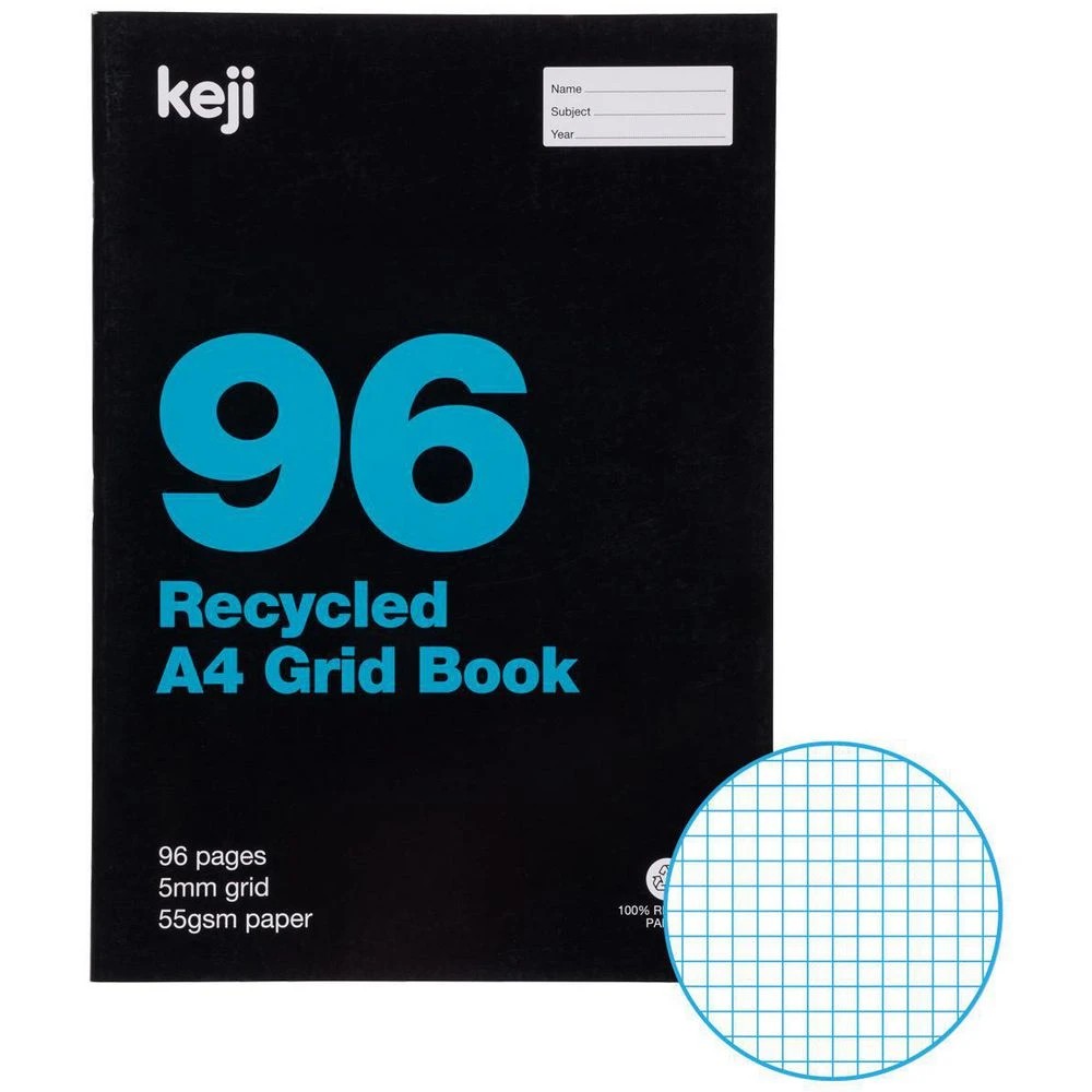 1 Keji A4 55gsm 5mm Grid Book 96 Page, 1 of 4