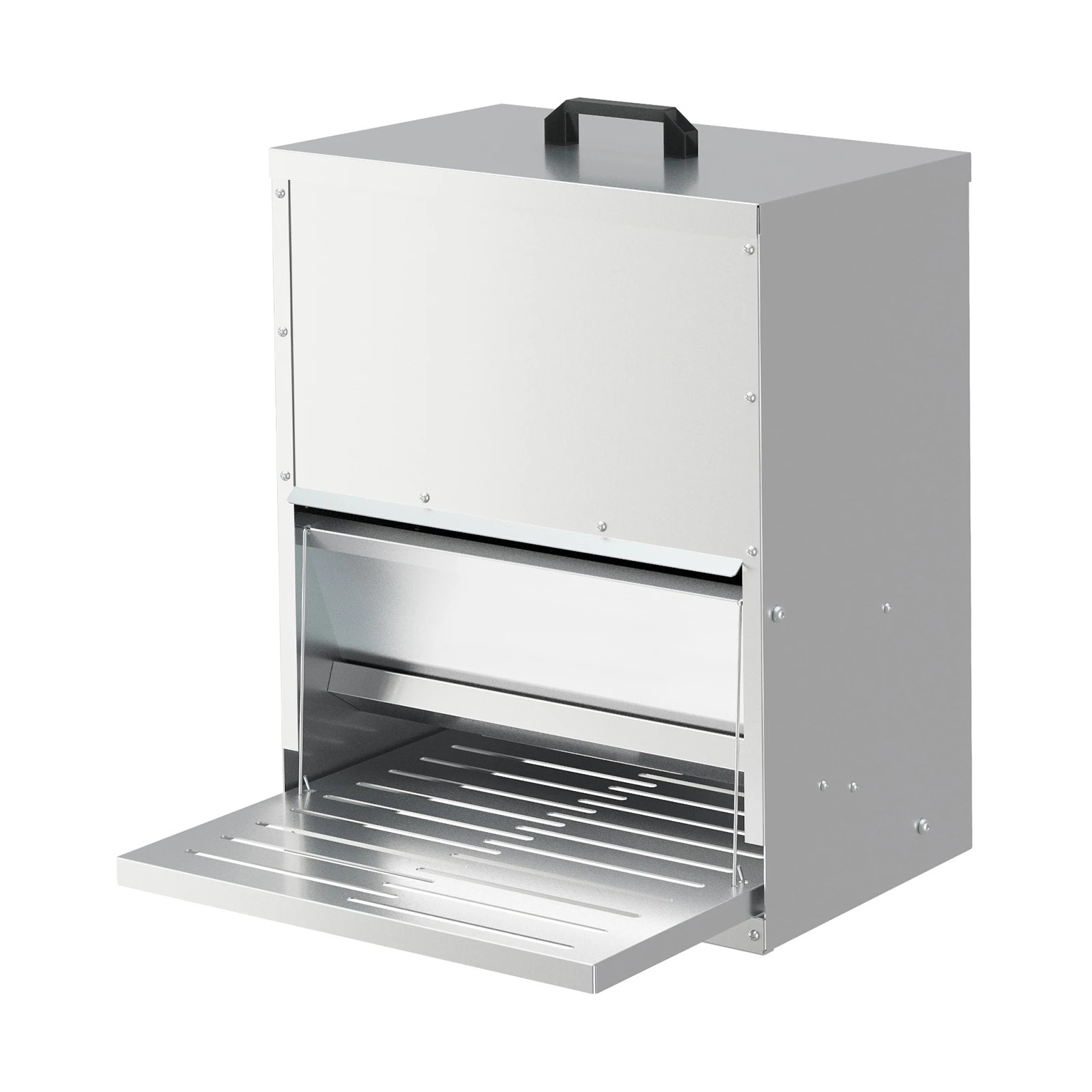 8 Alopet Automatic Chicken Feeder Auto Coop Chick Treadle Self Opening 15kg - Silver, 8 of 9