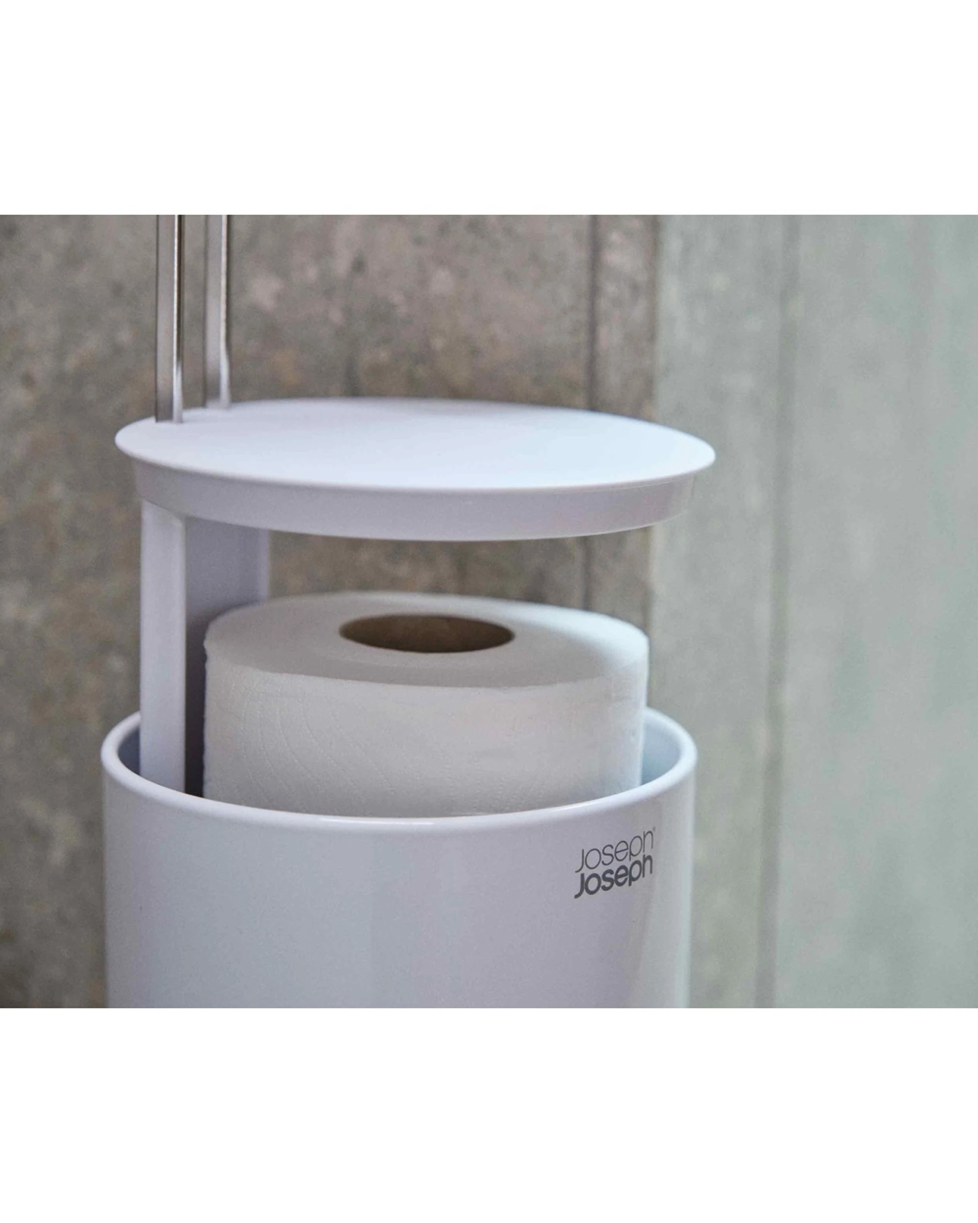 4 Joseph Joseph EasyStore Bathroom Toilet Paper Roll Holder - White, 4 of 4