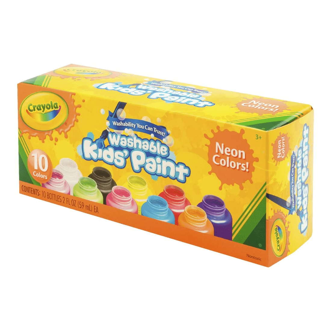 3 Crayola Washable Neon Paints 10 Pack, 3 of 3