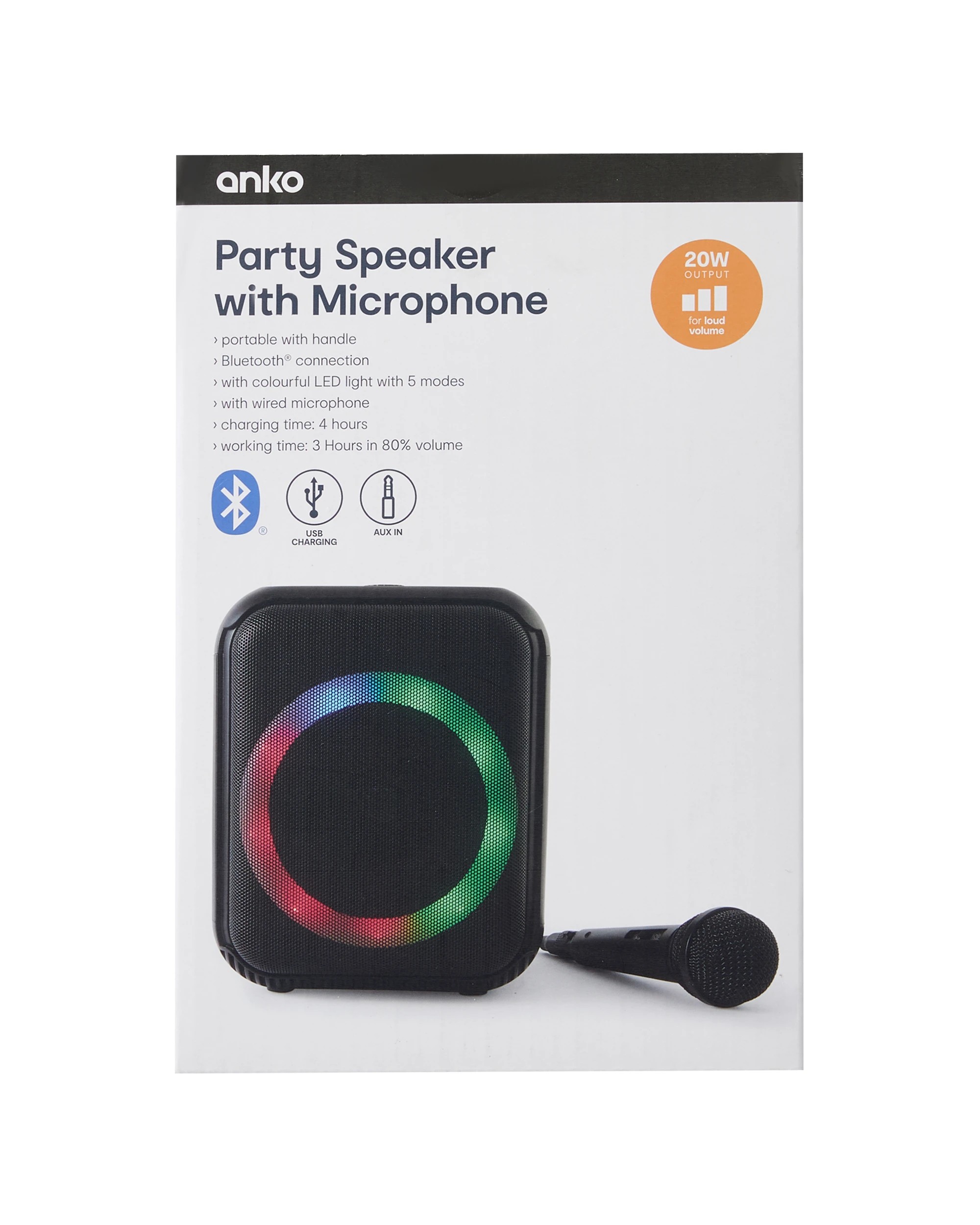 9 20W Party Speaker with Microphone, 9 of 10