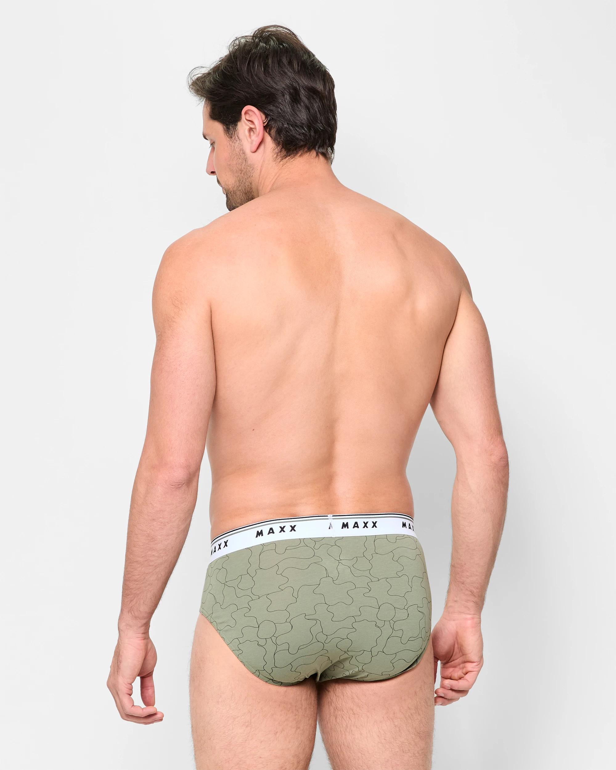 4 Mens Australian Cotton Blend Hipster Briefs 5 Pack - Maxx GREEN PRINT/BLACK/NAVY PRINT/NAVY/RED PRINT, 4 of 5