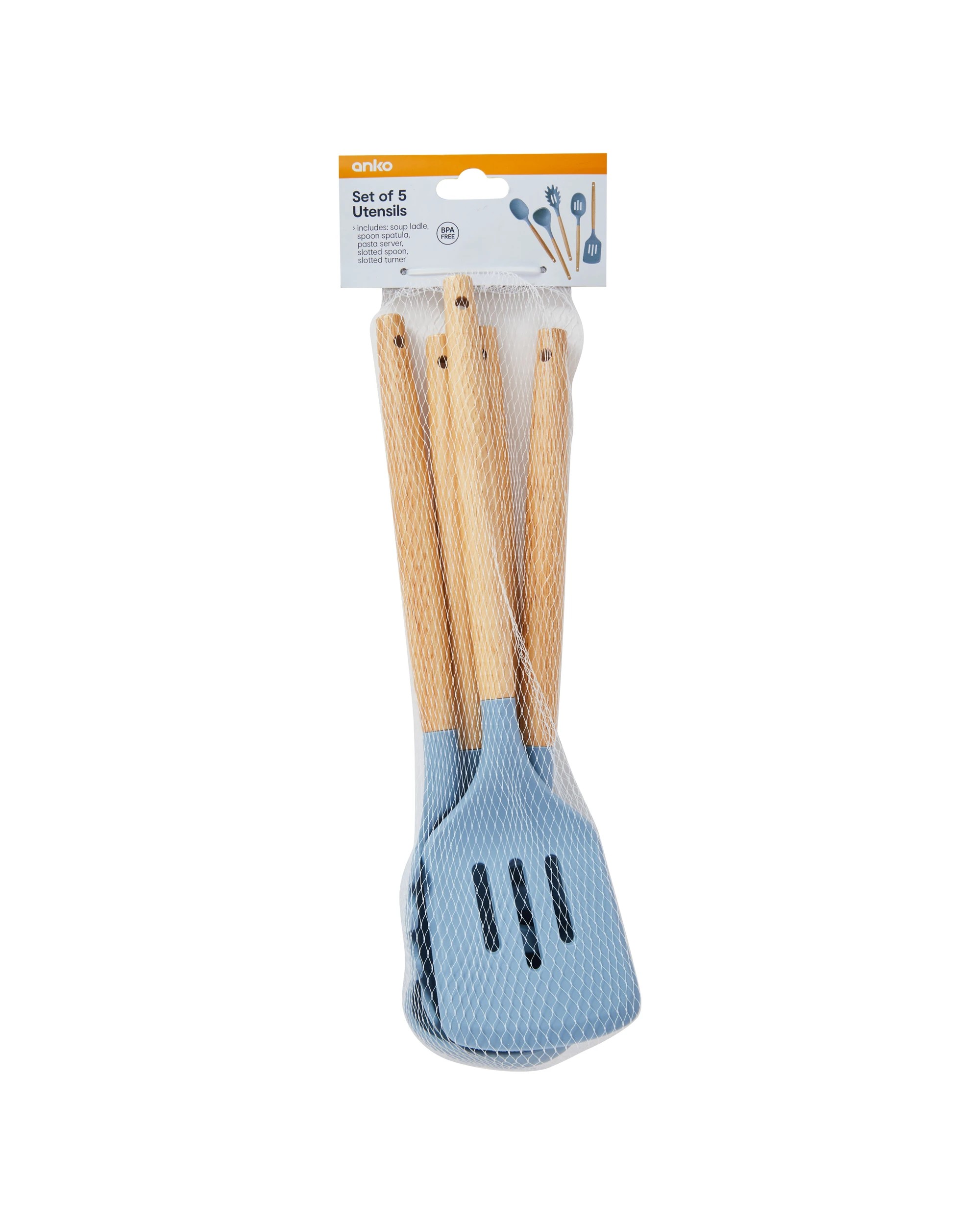 8 Set of 5 Utensils - Blue, 8 of 8