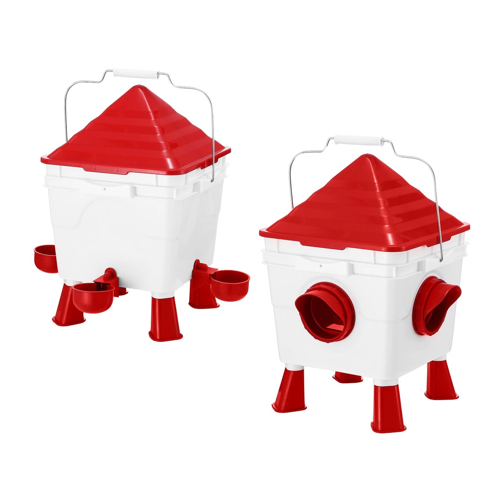 3 Pet Scene Automatic Chicken Feeder and Waterer Set 8kg/8L, Gravity-Fed PVC Poultry Feeding Ports & Water Cups, 3 of 6