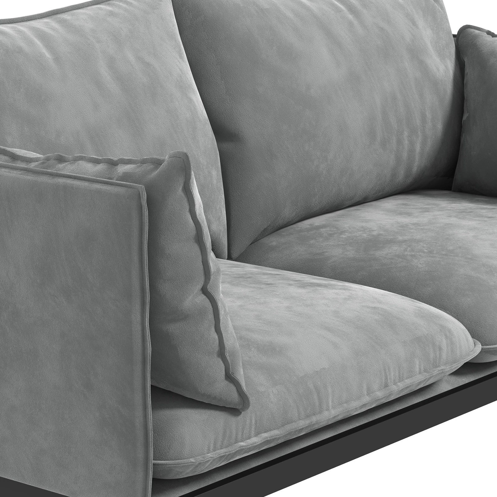 8 Casa Decor Camilla Luxury Upholstered Fabric Sofa 2 Seater - Grey, 8 of 10