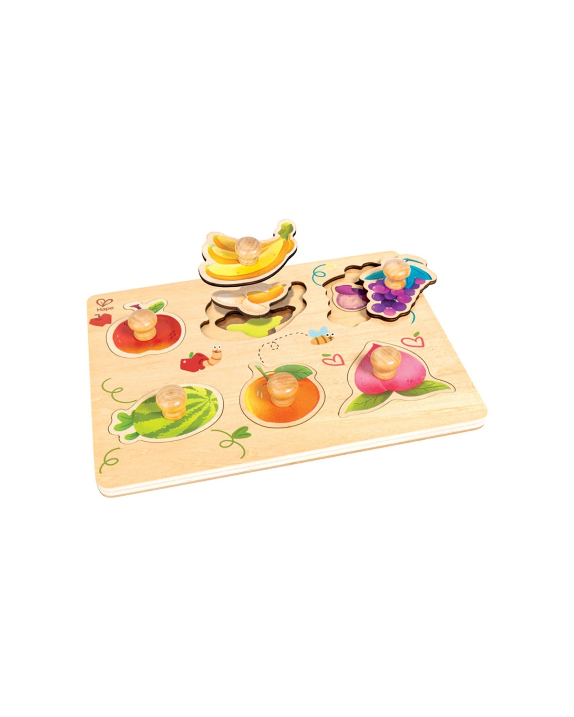 1 Hape Fruity Layer Puzzle Wooden Educational Toy Kids - Multi, 1 of 3