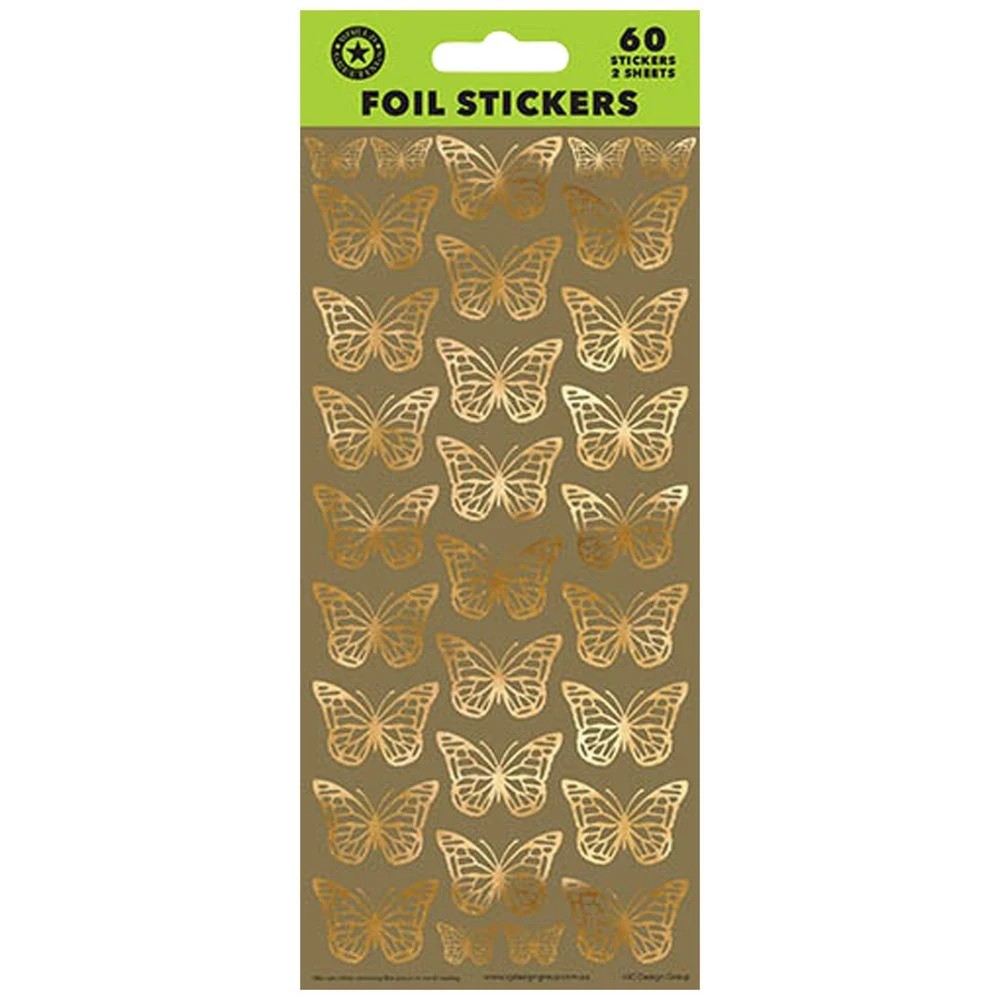 1 Artwrap FSC Sticker Sheets Gold Butterfly, 1 of 1
