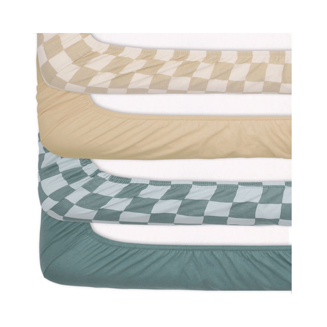 2 4pc The Peanutshell Organic Cotton Jersey Fitted Crib Sheets Check
 - Multi, 2 of 6