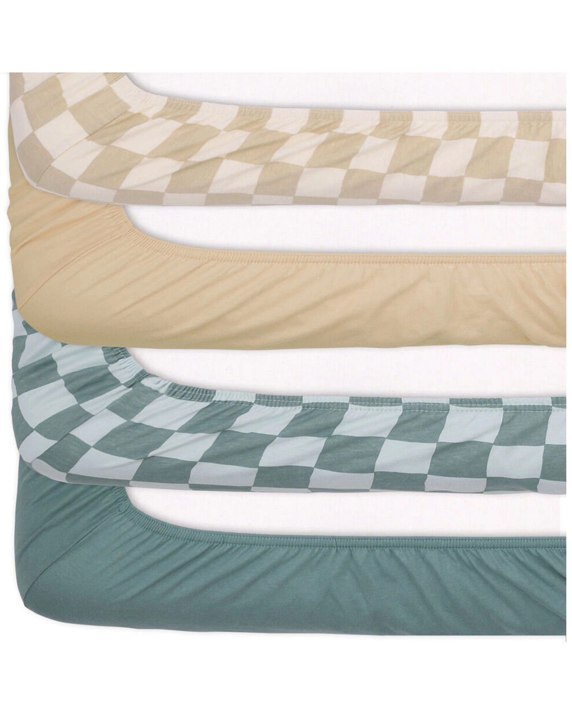 2 4pc The Peanutshell Organic Cotton Jersey Fitted Crib Sheets Check
 - Multi, 2 of 6