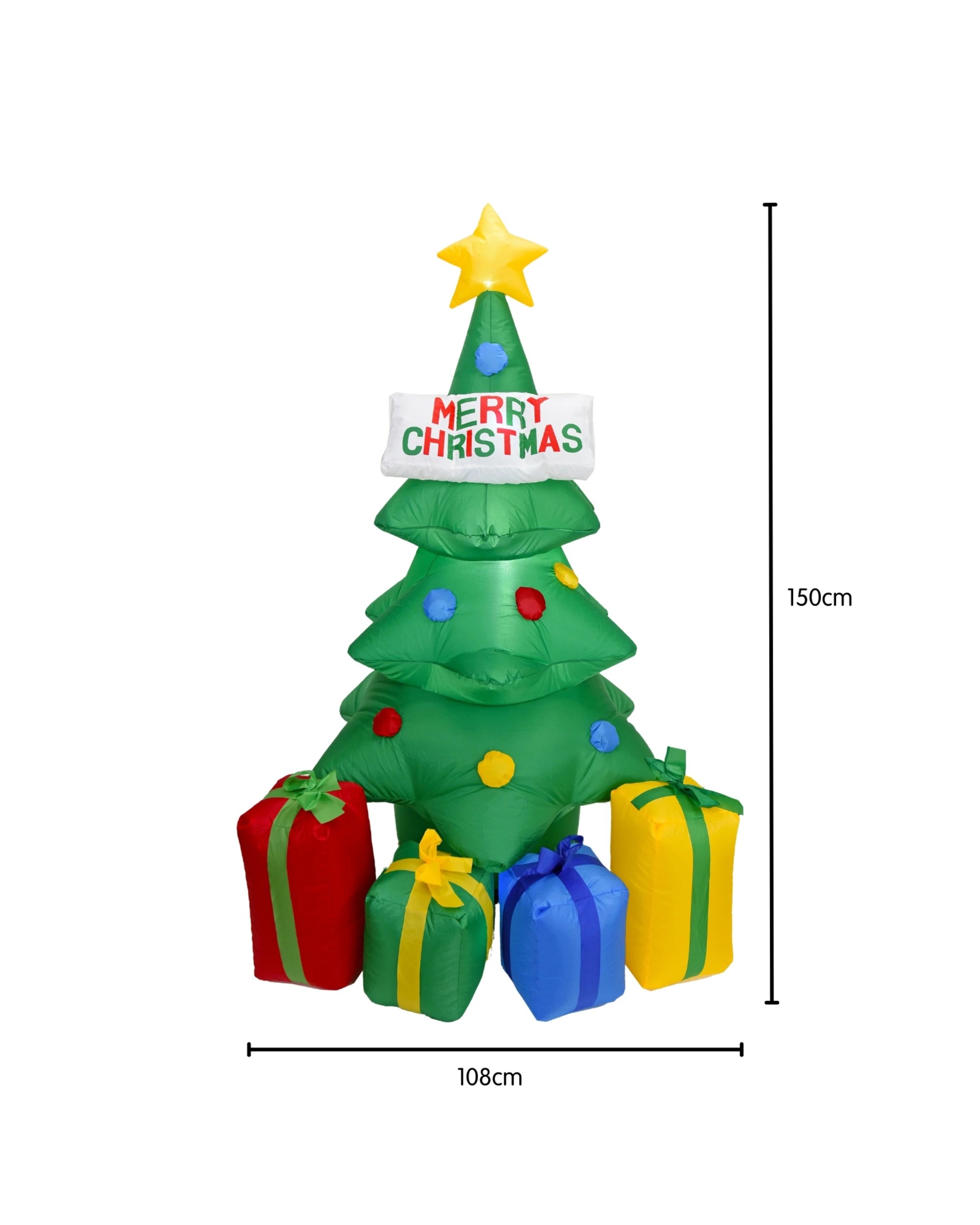 2 Artwrap Christmas Inflatable Tree With LED Lights 150cm, 2 of 3