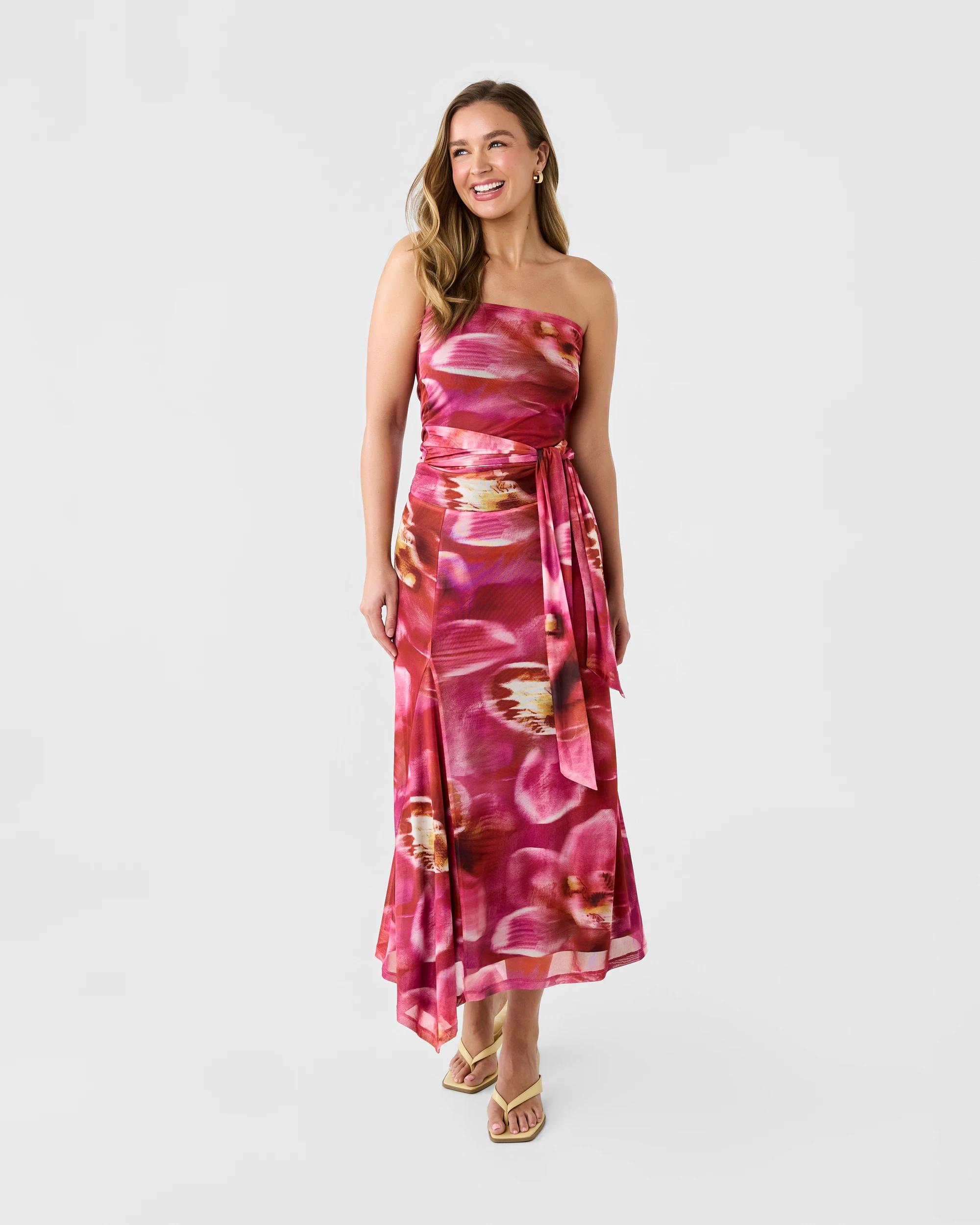 1 Strapless Tie Side Tube Top Orchid, 1 of 8