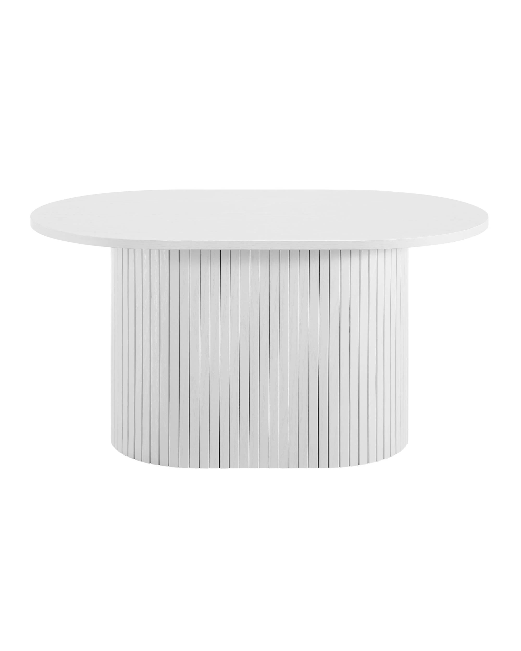 3 Kodu Coffee Table Oval 80cm - White, 3 of 7