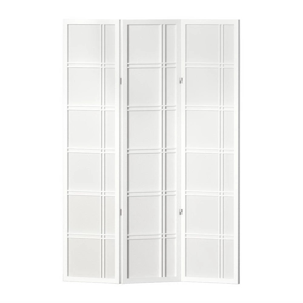 1 Artiss 3 Panel Room Divider Screen 132x179cm Nova - White, 1 of 7