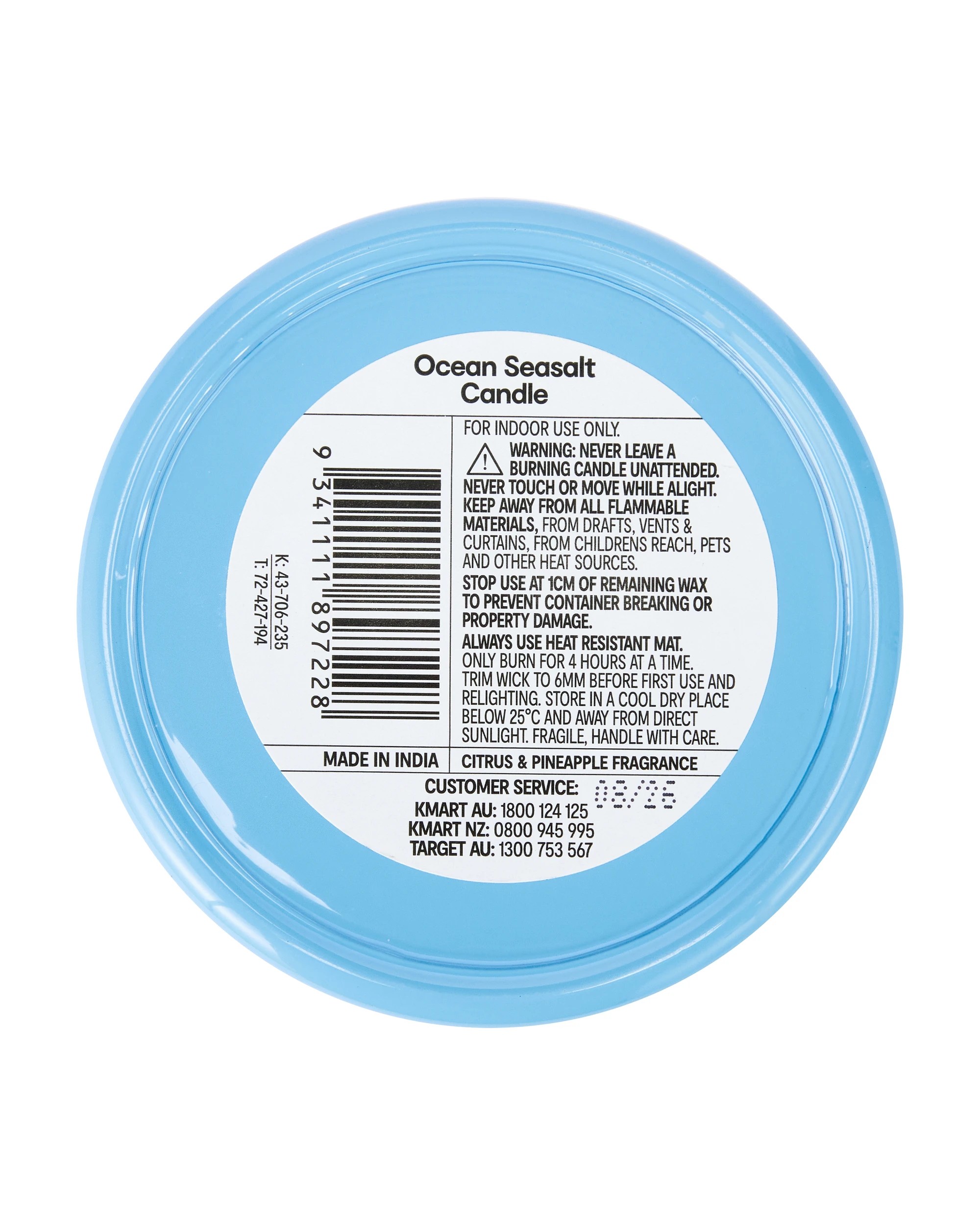 6 Ocean Seasalt Scented Candle, 6 of 6