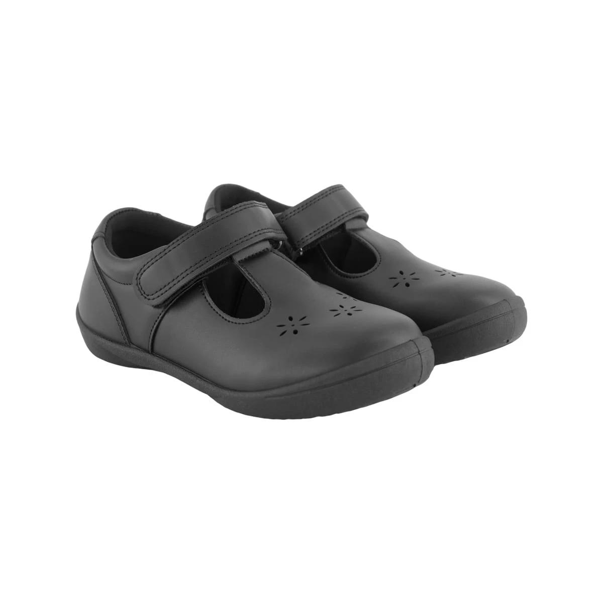 5 Senior T-Bar School Shoes Black, 5 of 6