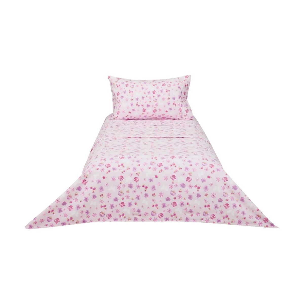 6 Floral Butterfly Cotton Flannelette Sheet Set - Single Bed, 6 of 7