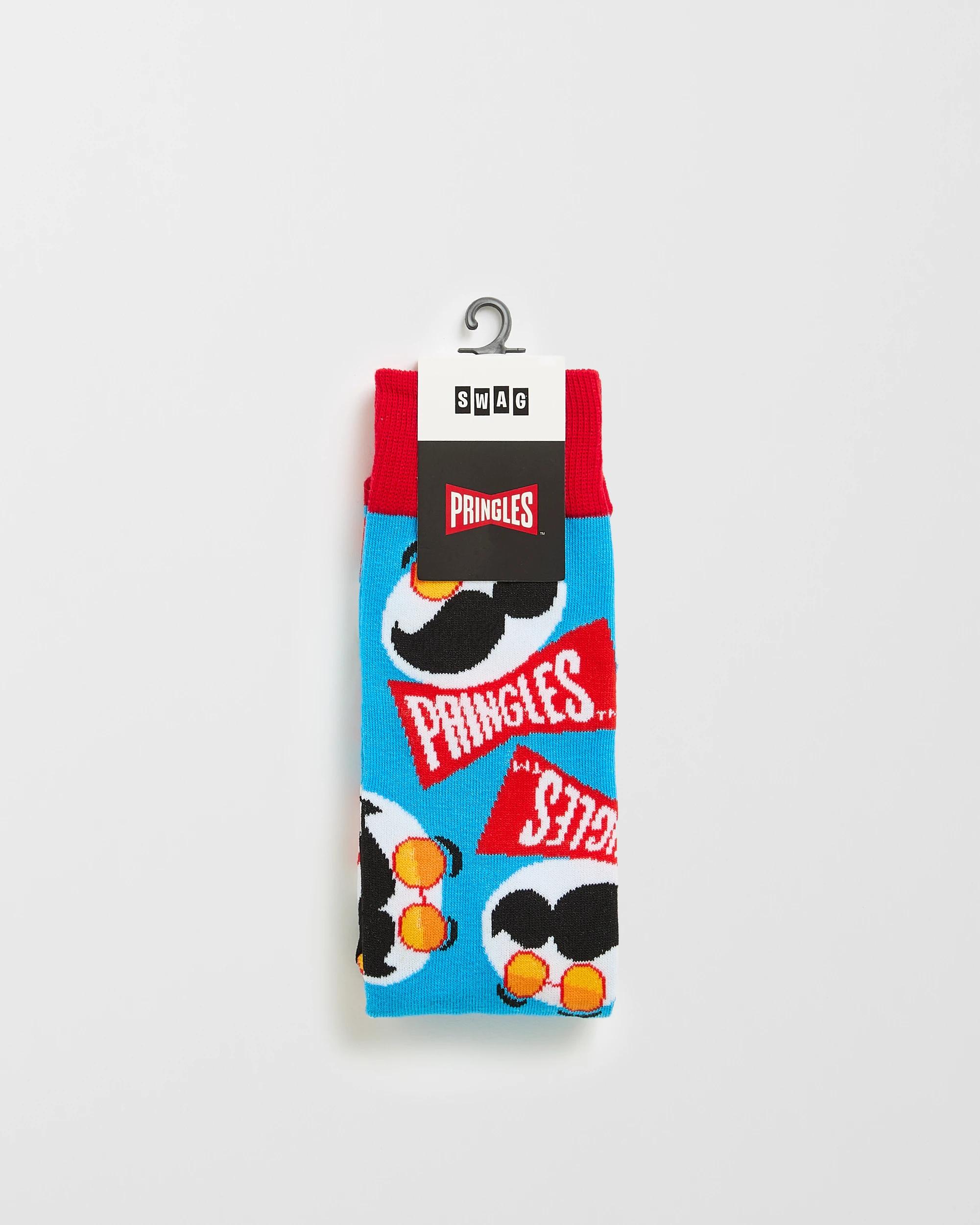 3 Swag Pringles Crew Socks BLUE PRINGLES, 3 of 3