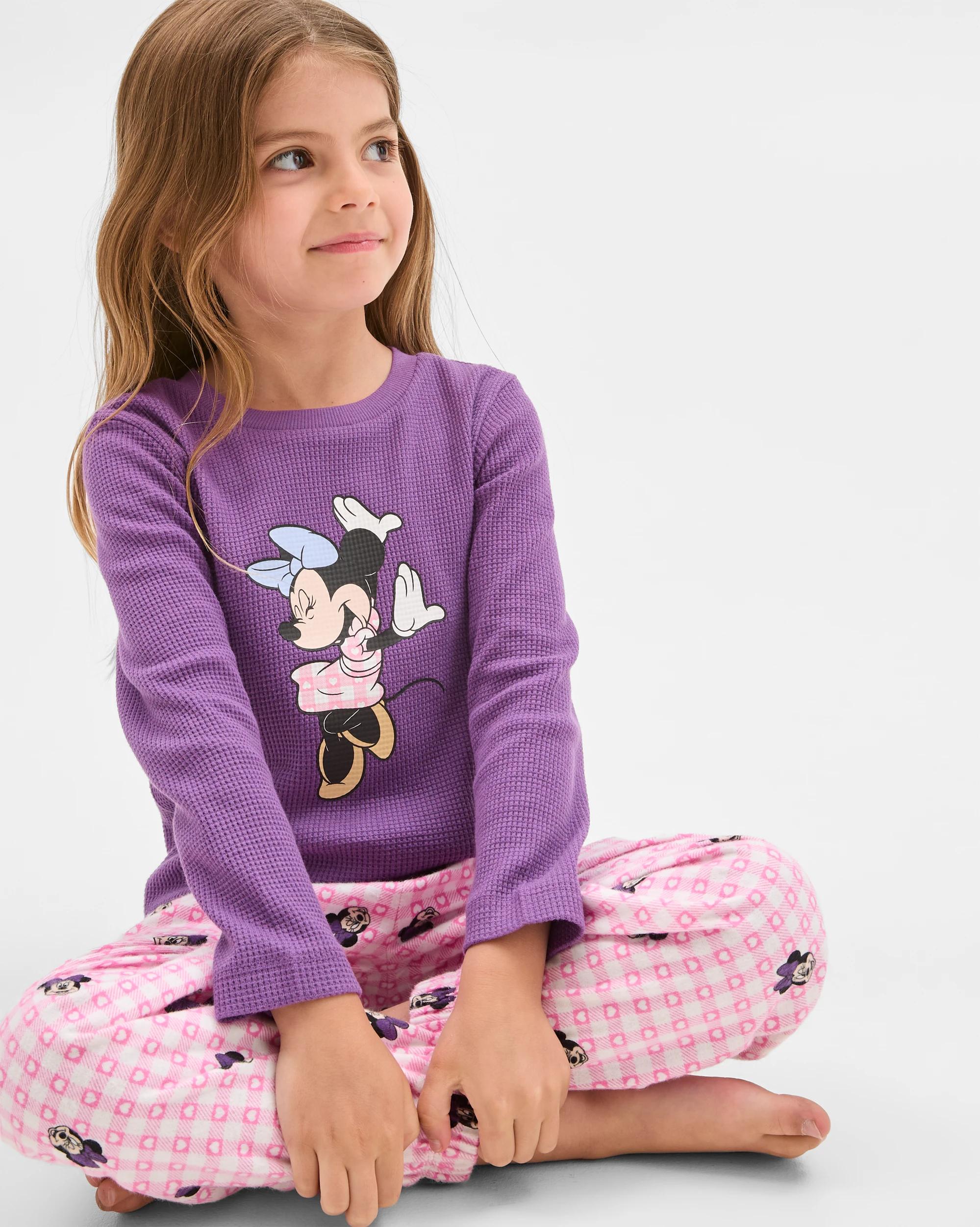 2 Disney Minnie Mouse Australian Cotton Younger Girls Pyjama Set MINNIE, 2 of 8