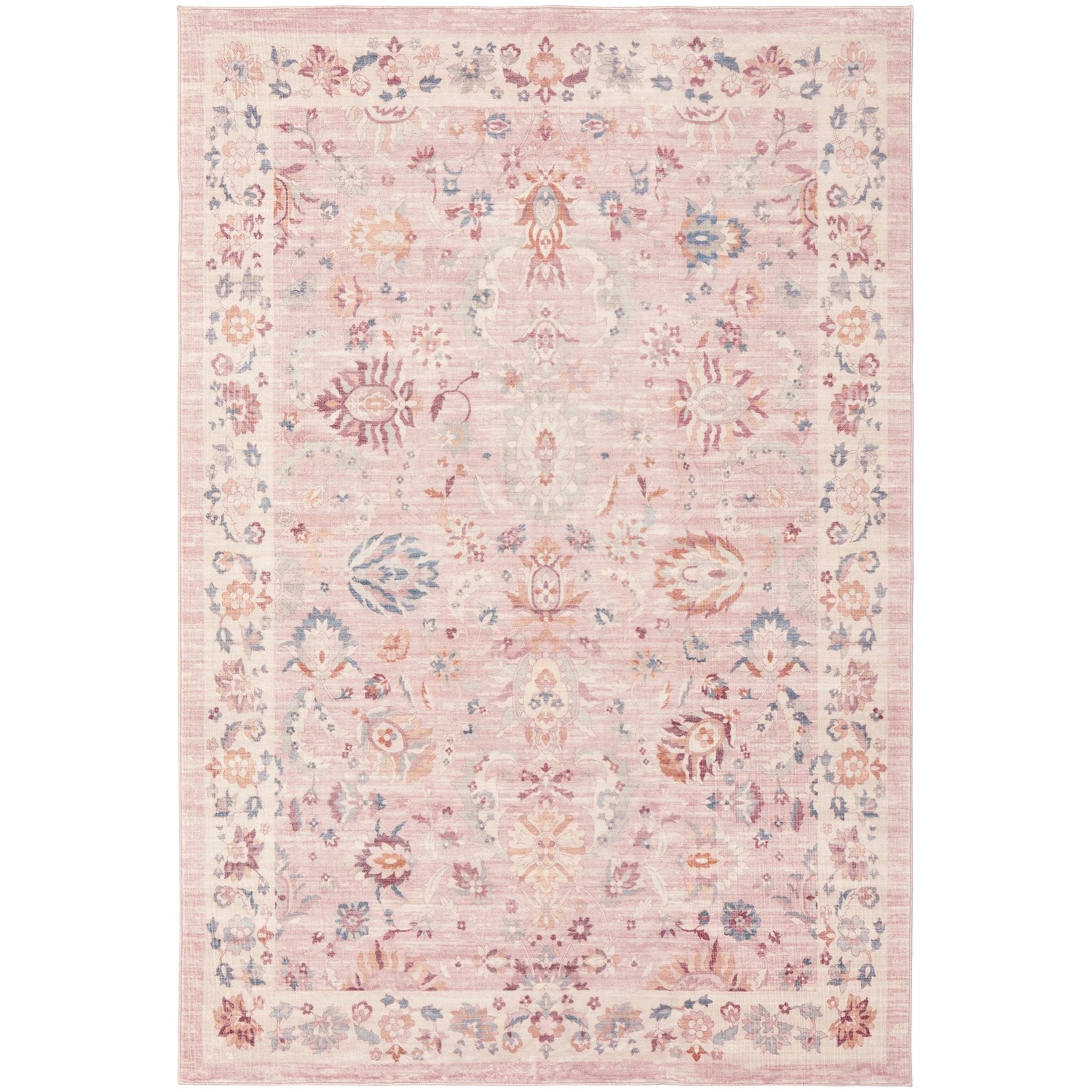 1 Common Ground Rugs Vitality Amira Washable 320x230cm - Extra Large Floor Rug - Pink, 1 of 7