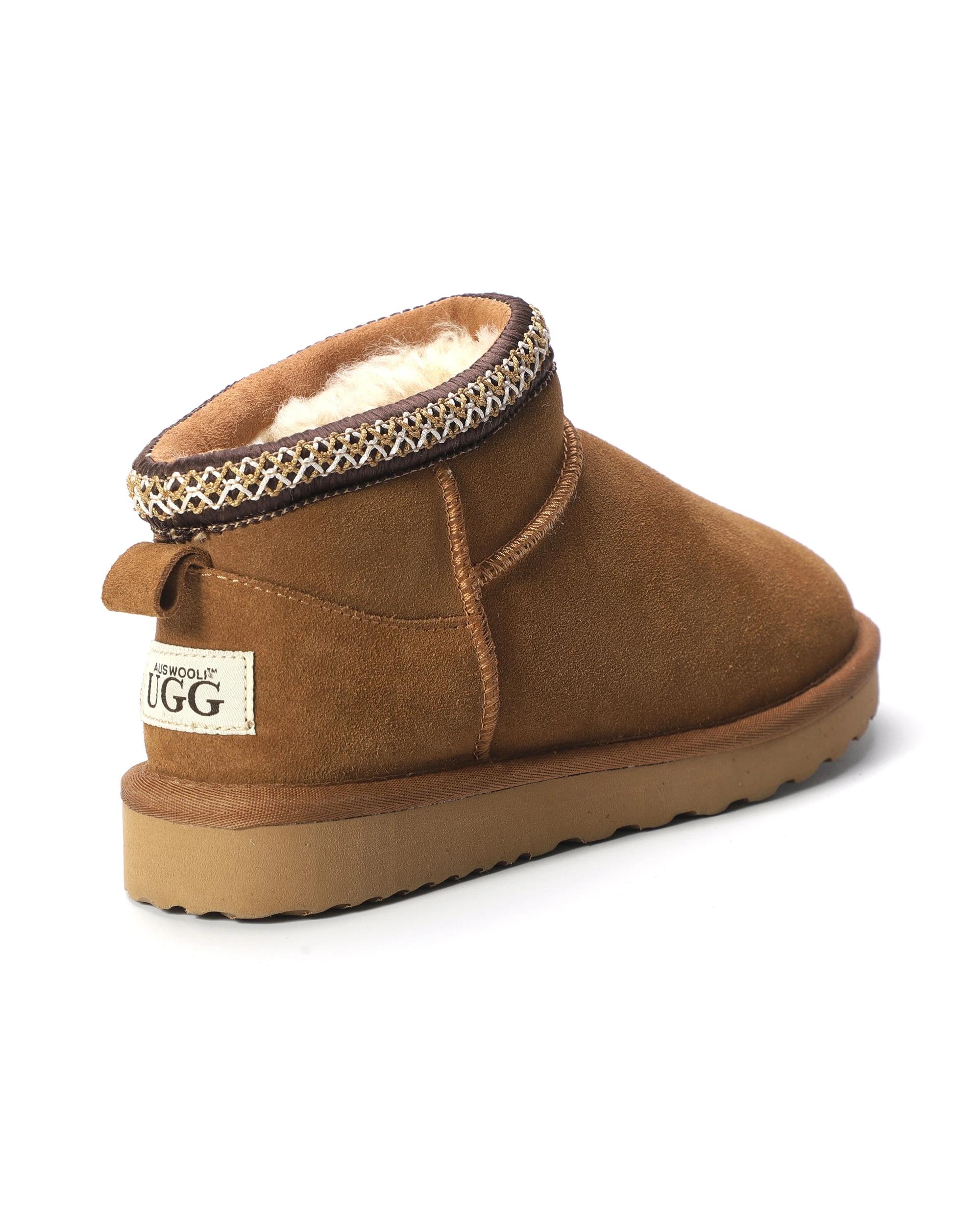 6 AUS WOOLI Altona Sheepskin Ankle Braid UGG Boots TAN, 6 of 6