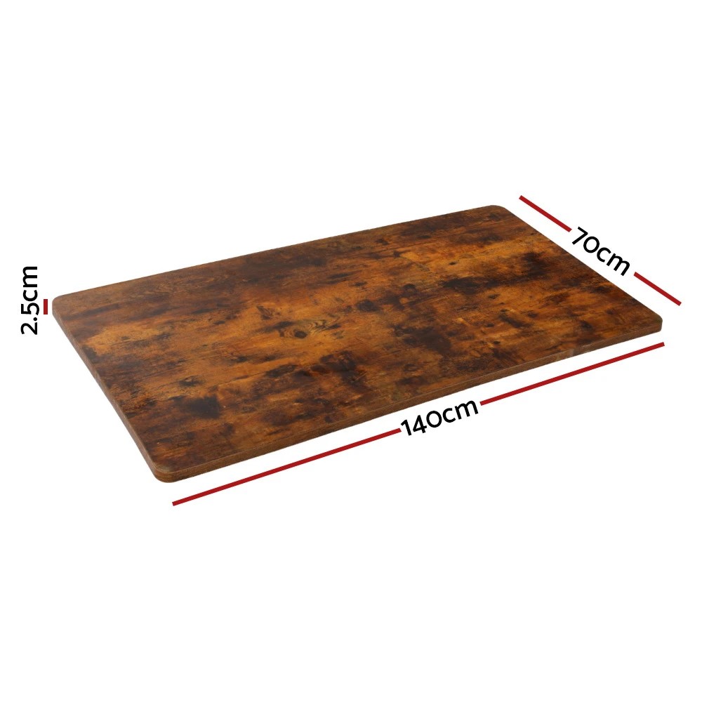 2 Artiss Standing Desk Top Rustic Brown - Brown, 2 of 5