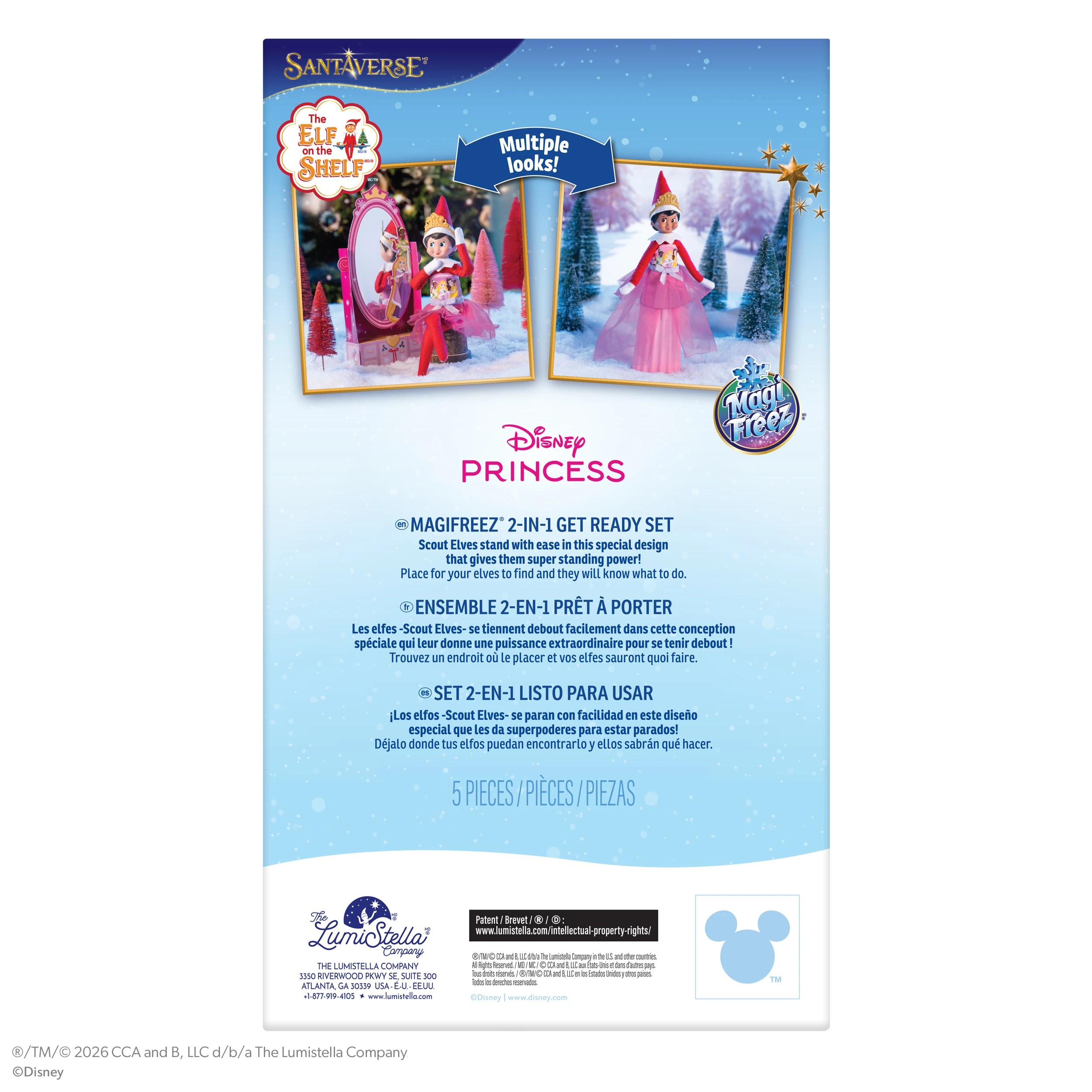 2 5 Piece Santaverse The Elf on the Shelf: Disney Princess Magifreez Get Ready Set, 2 of 3