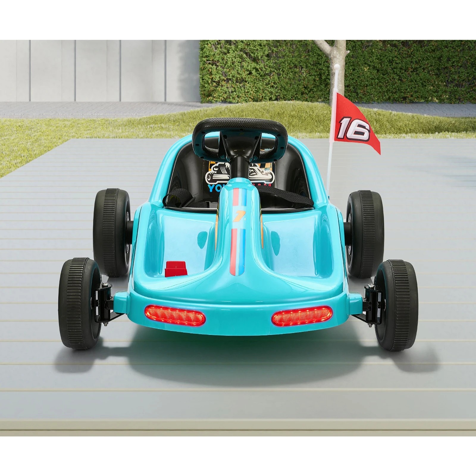 4 Mazam Kids Ride On Car Electric Kart Bluetooth Light Music Remote Control
 - Blue, 4 of 10