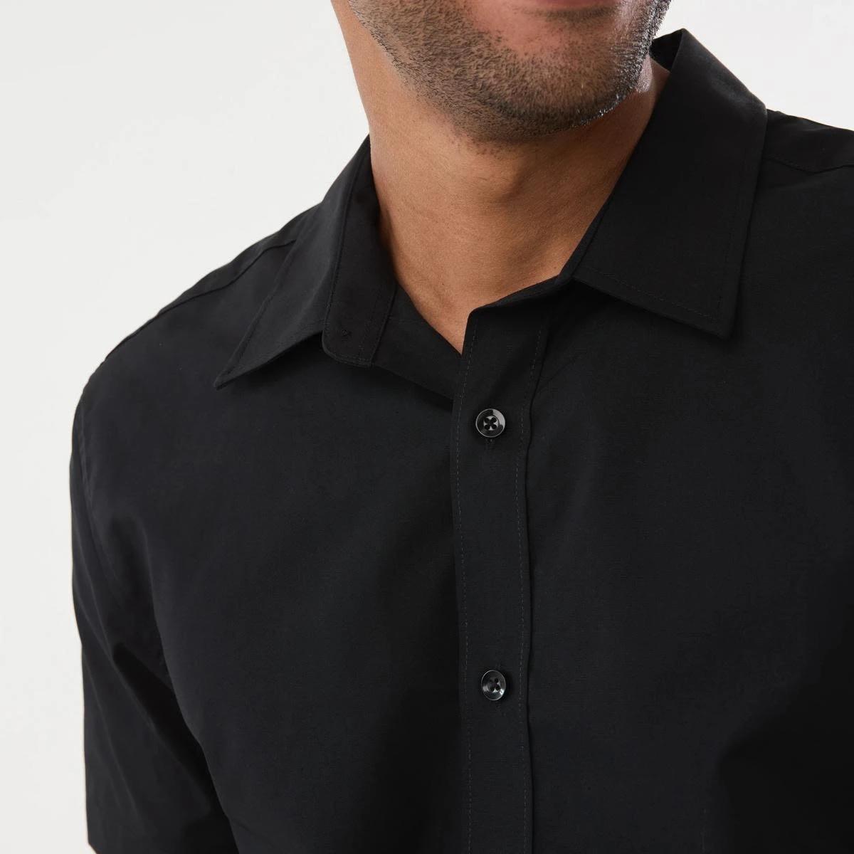 5 Work Short Sleeve Business Shirt BLACK, 5 of 5