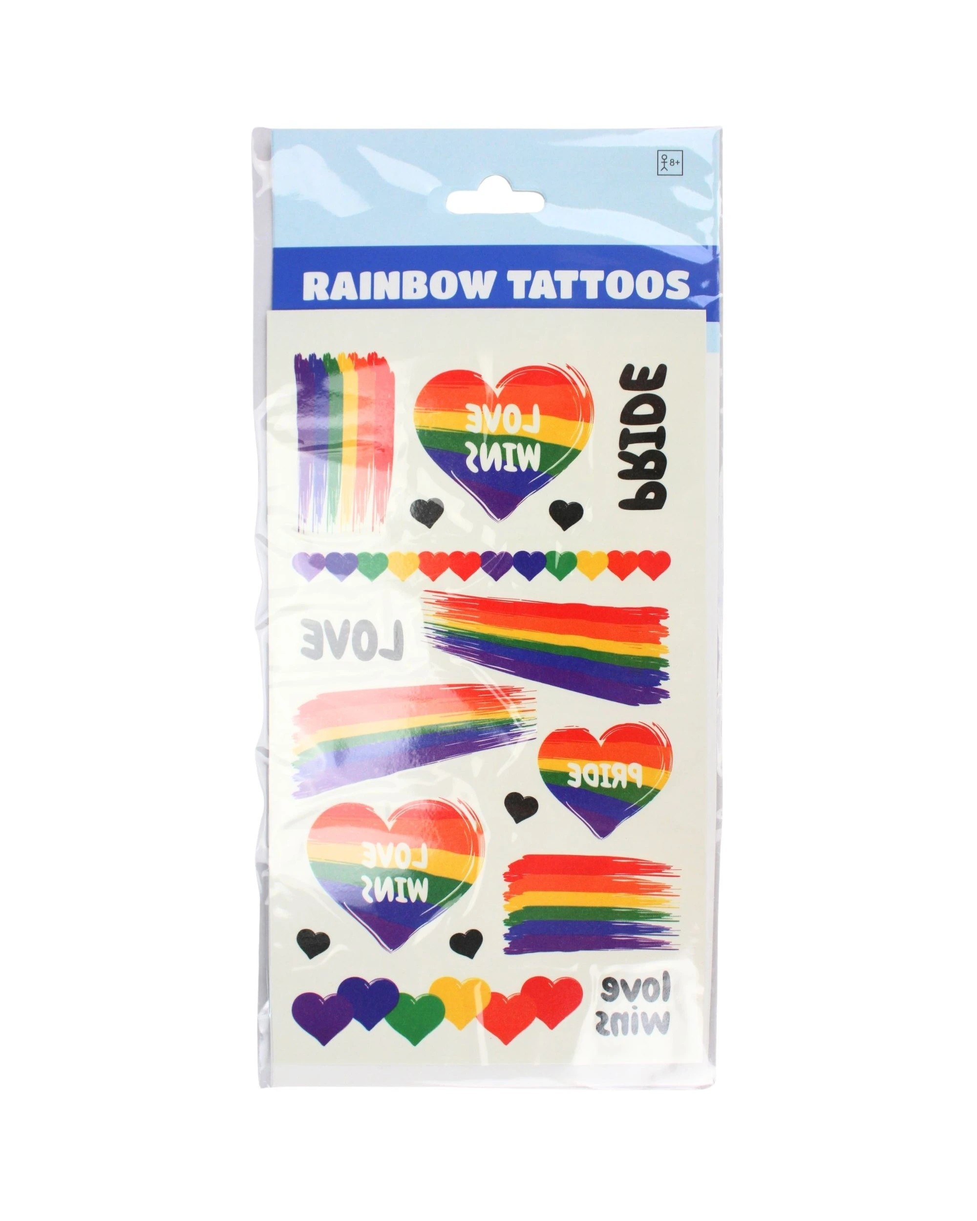 2 Partyrama Assorted Rainbow Pride Tattoos Pack of 12 - Multi, 2 of 3