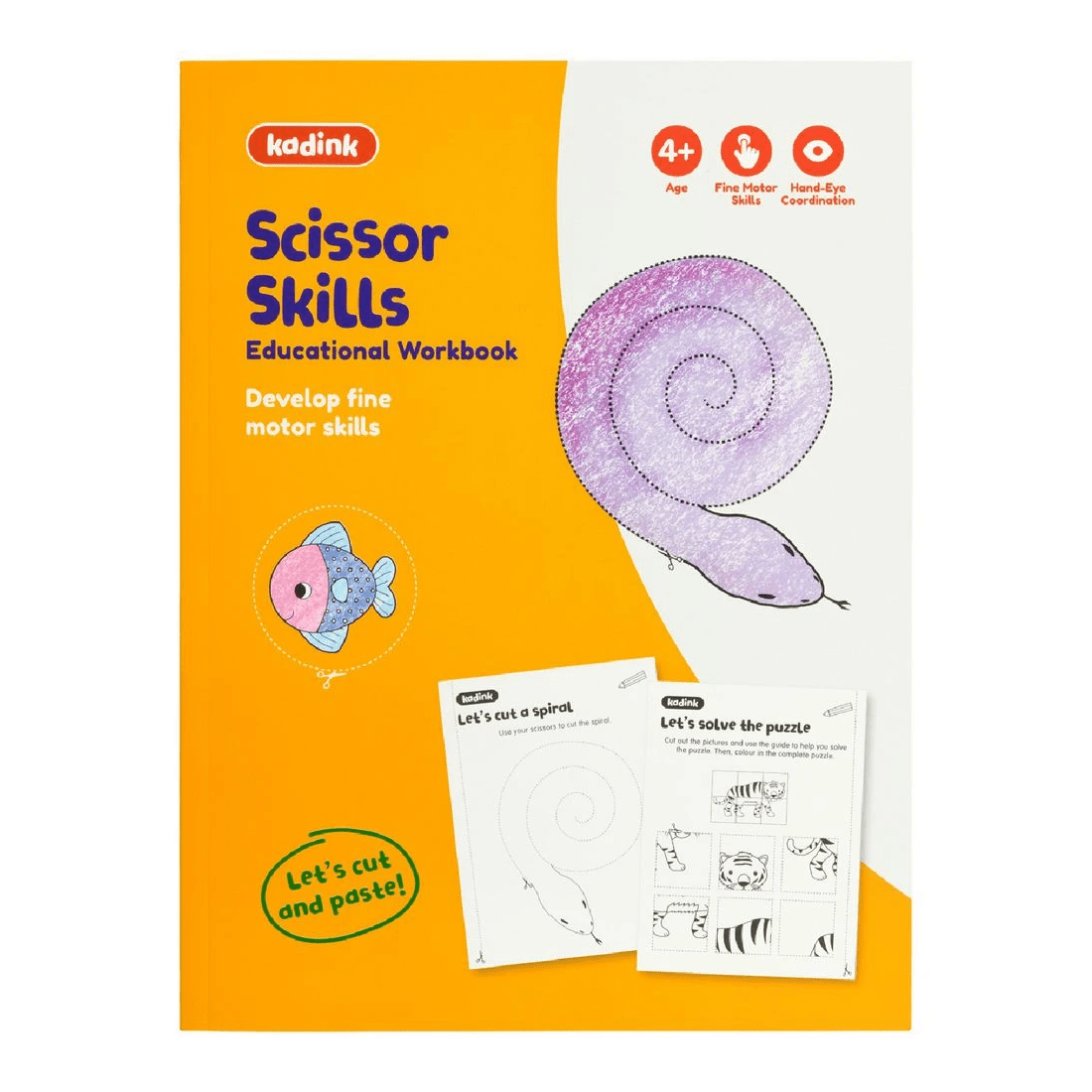 1 Kadink Scissor Skills Workbook 48 Pages, 1 of 3