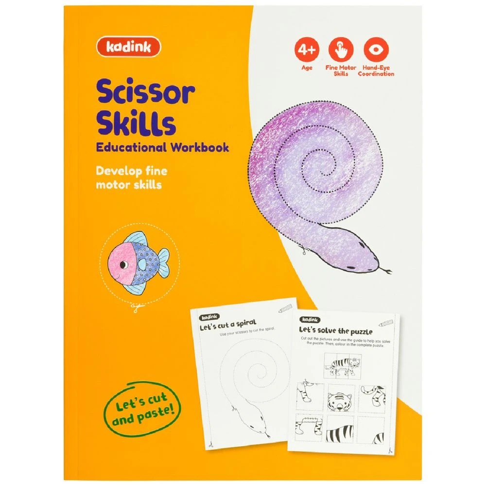 1 Kadink Scissor Skills Workbook 48 Pages, 1 of 3