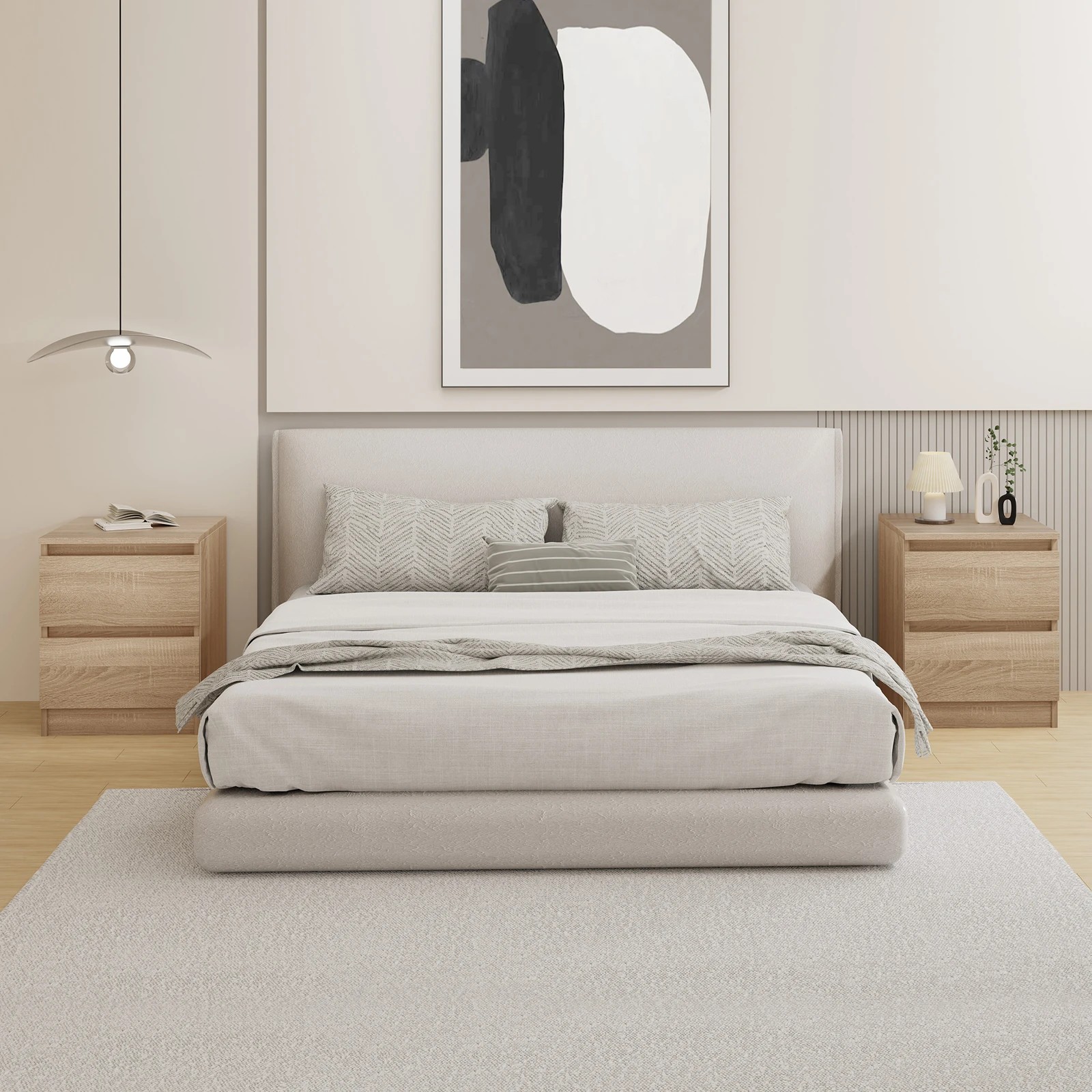 4 Alfordson Bedside Table Nightstand Storage Cabinet Side End Table - Wood, 4 of 10