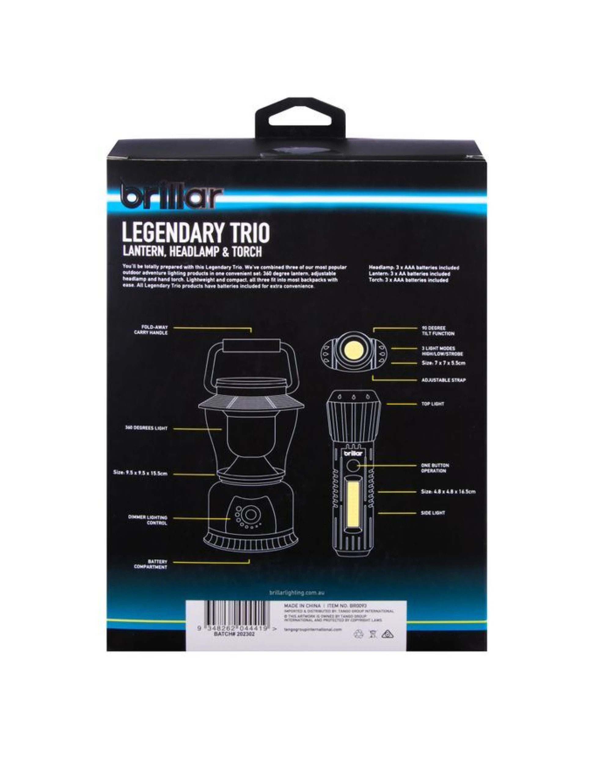 3 Brillar Legendary Trio Torch Headlamp Lantern Lights for Camping Hiking Travel, 3 of 4