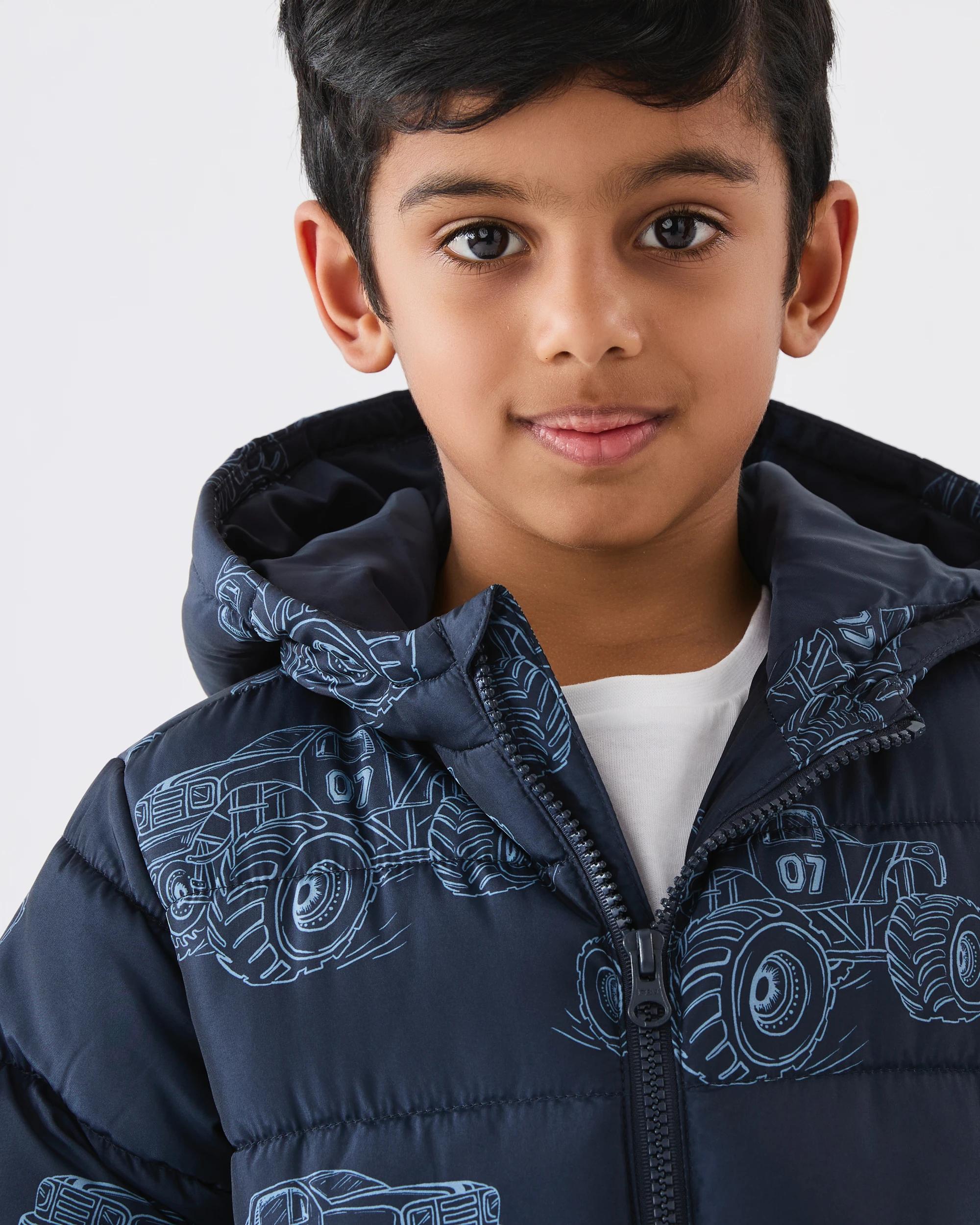 4 Printed Puffer Jacket Nvy Truck, 4 of 7