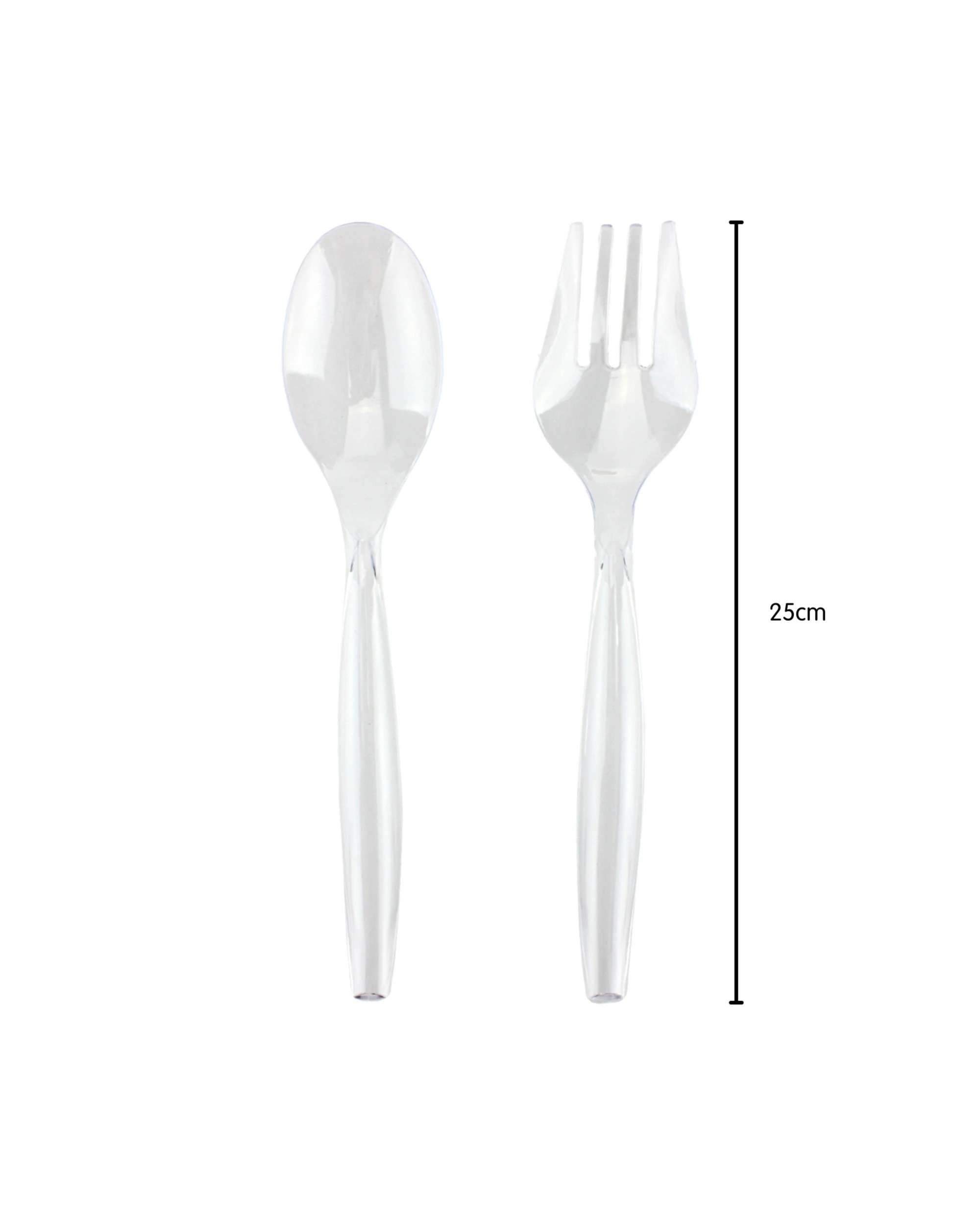 2 Made 2 Party Plastic Salad Servers 6 Pieces - Clear, 2 of 3