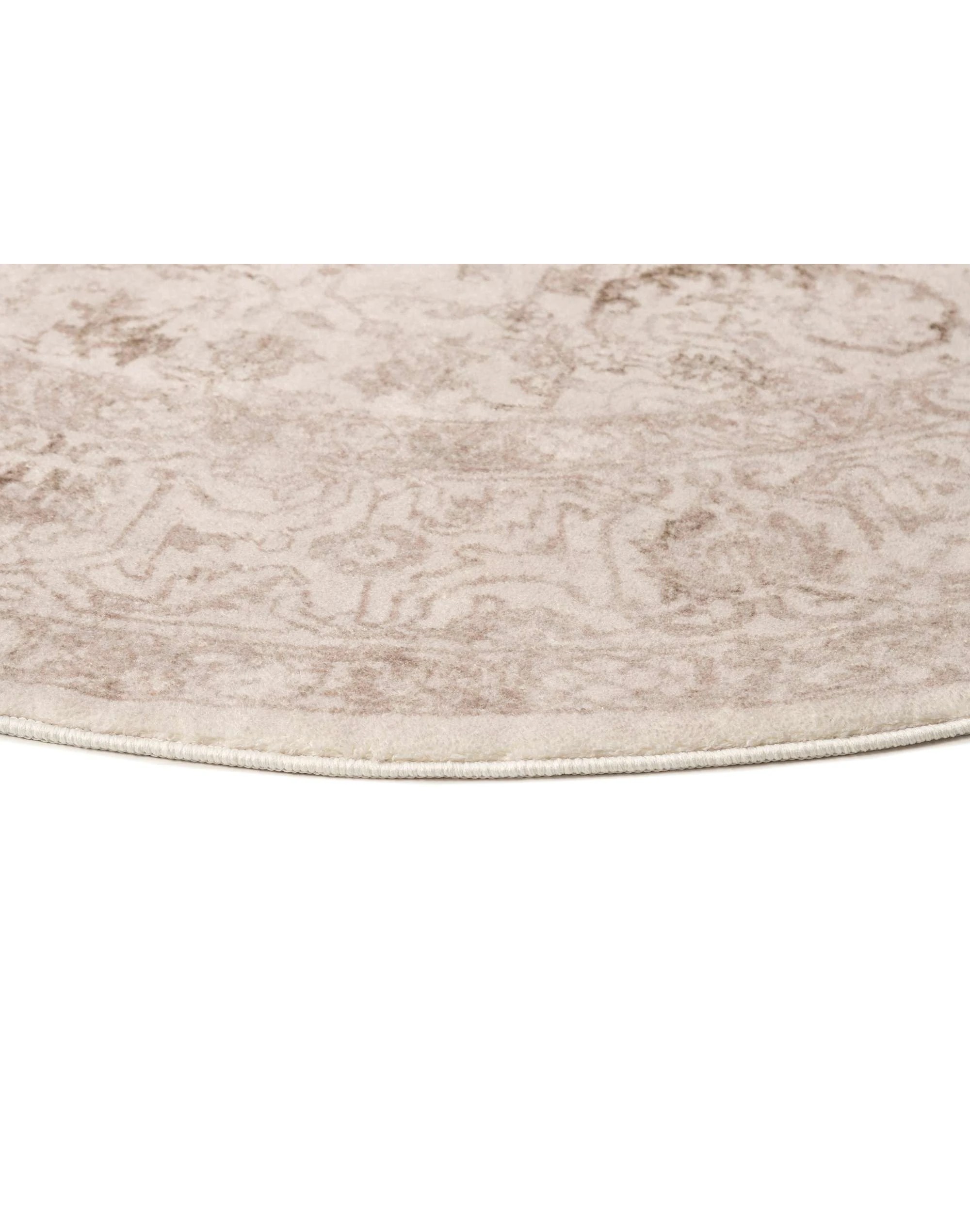 2 Loopsie Mabay Floral Medallion Washable Round Rug-200cm x 200cm - Beige, 2 of 4