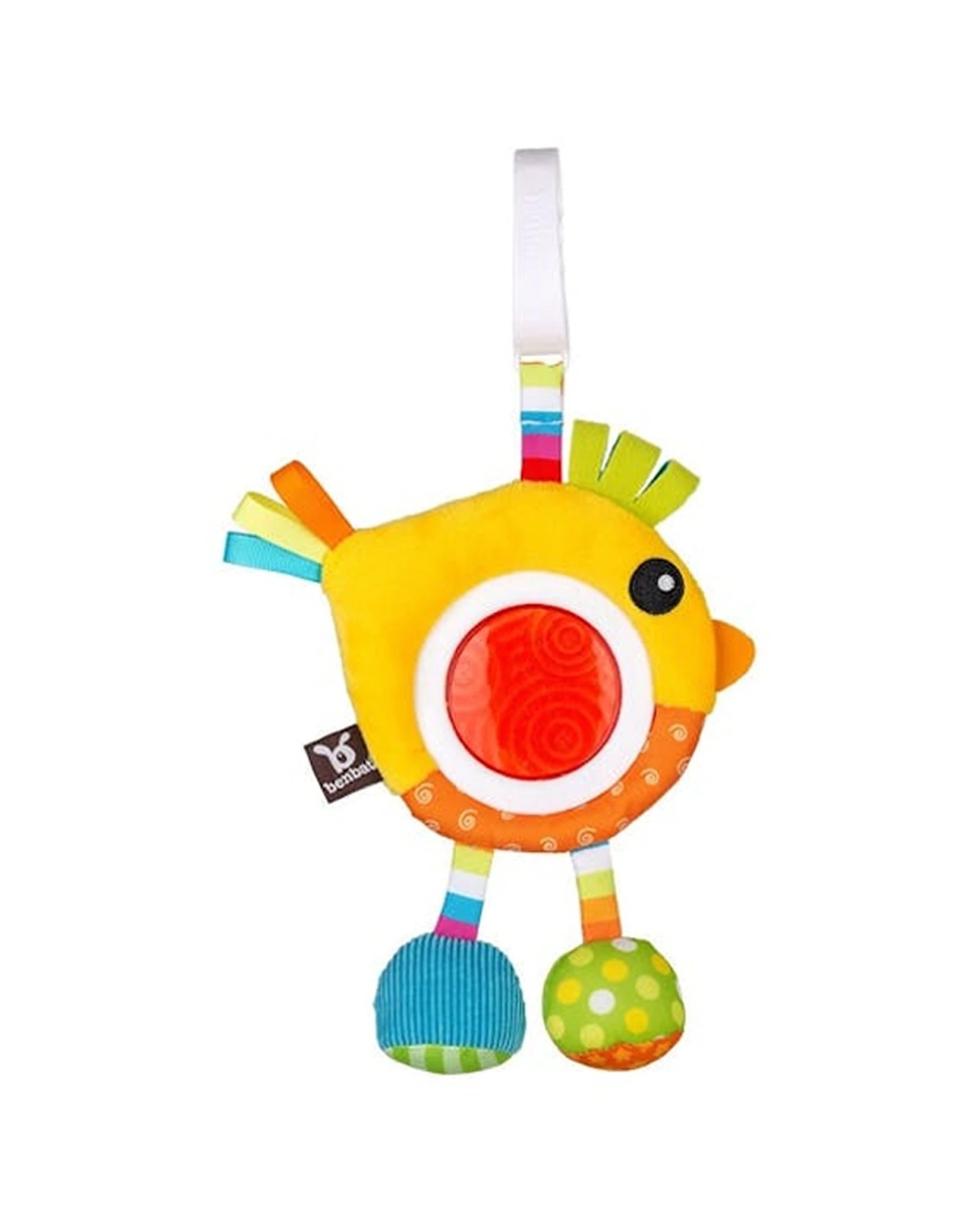 1 Benbat Dazzle Friends Travel Rattle Stroller Pram Clip On Sensory Toy Bird - Multi, 1 of 1