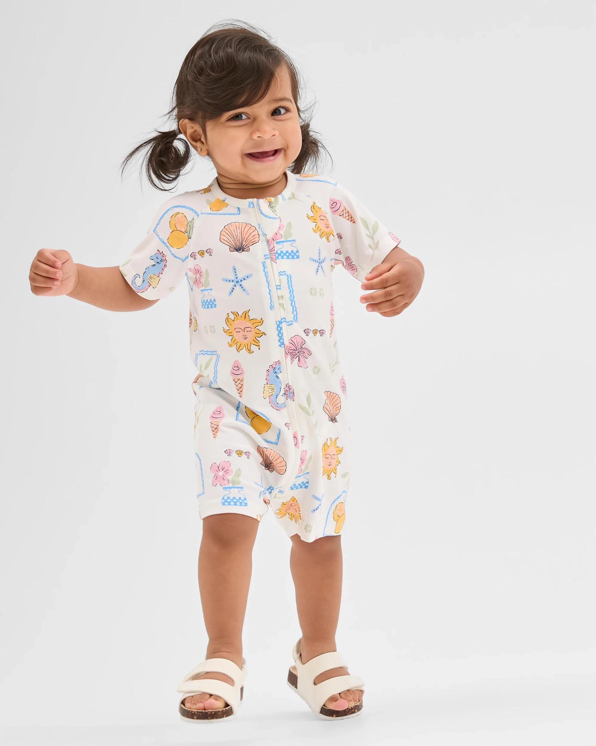 2 Target Baby Baby Organic Cotton Zip Romper 2 Pack SUNNYDAZE, 2 of 7